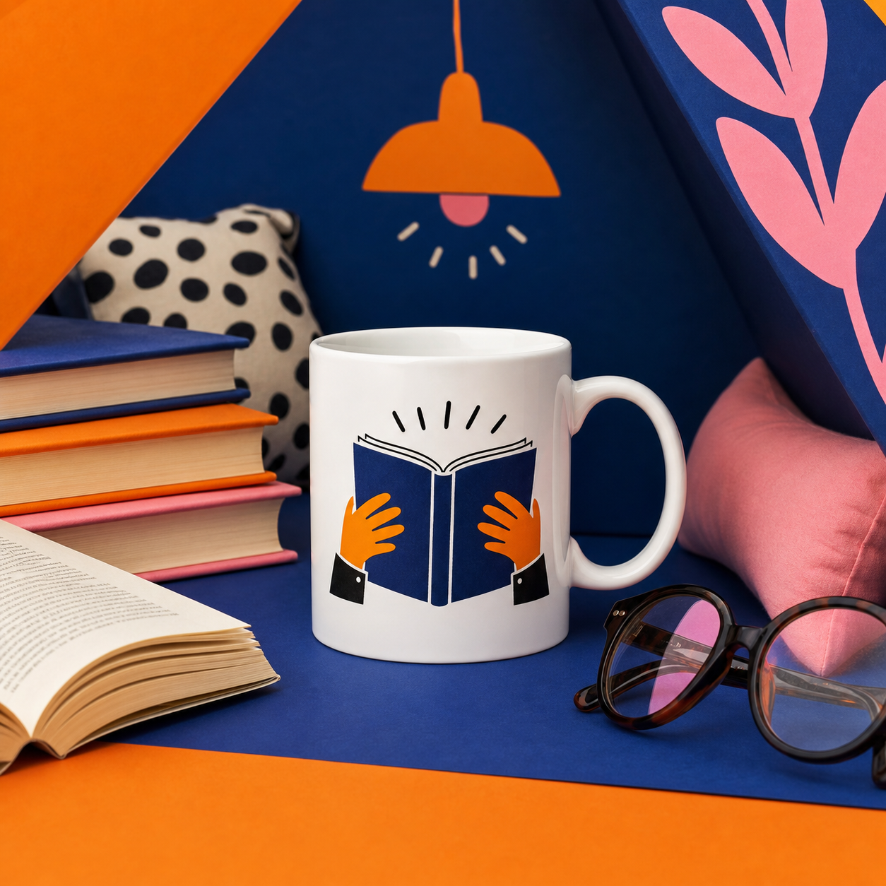 Books and Reading mug collection
