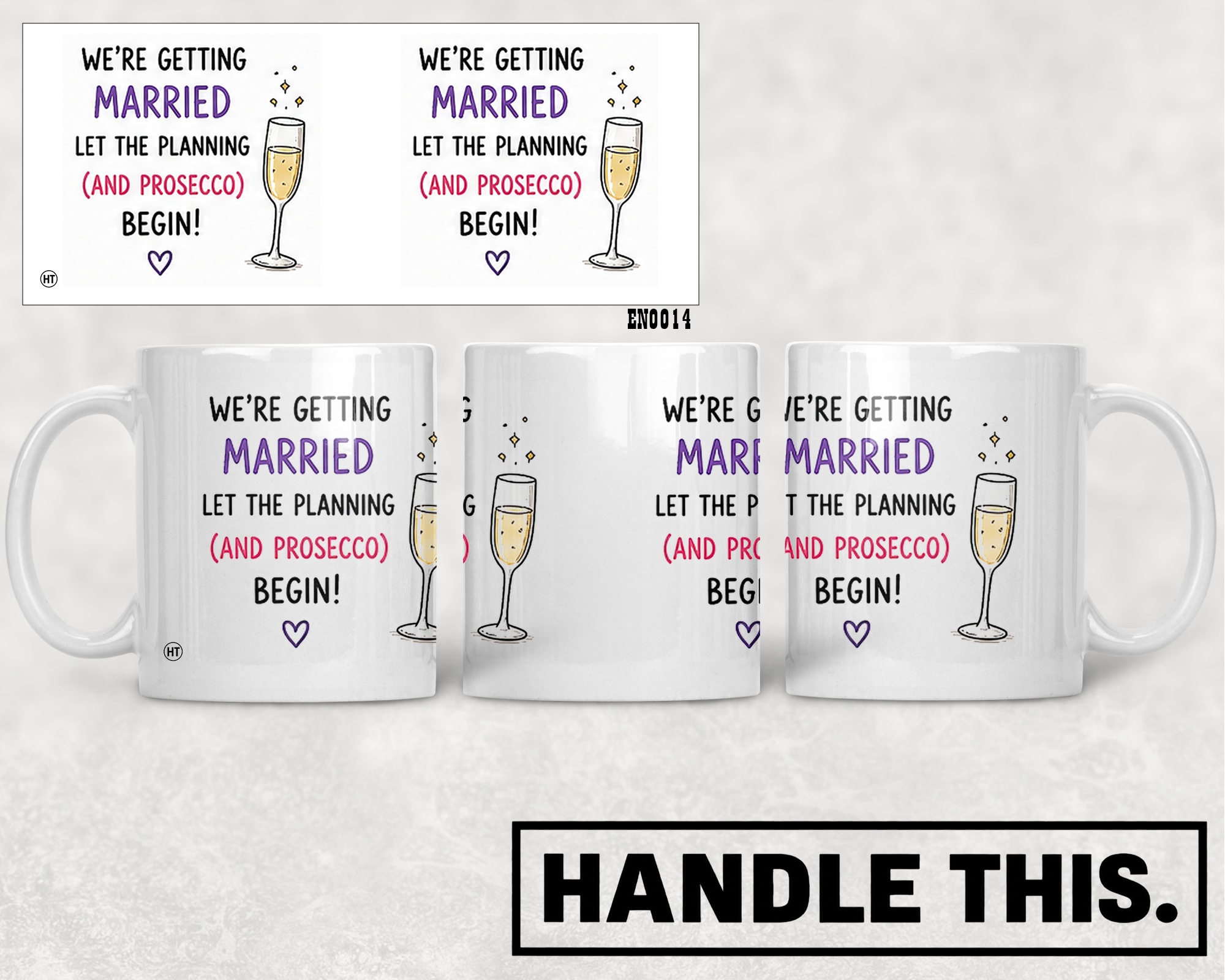 We're Getting Married Let The Planning And Prosecco Begin Mug - Funny Couple Gift