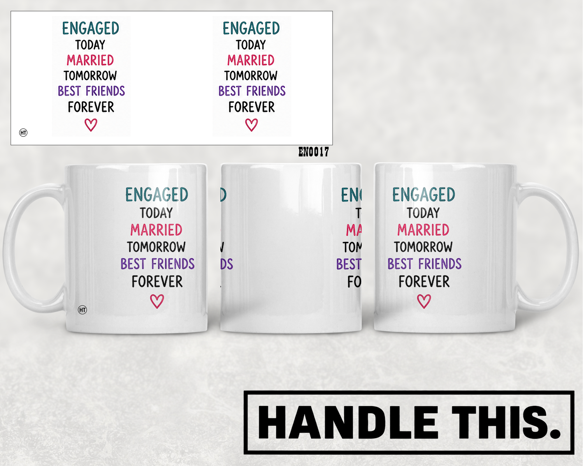 Engaged Today Married Tomorrow Best Friends Forever Mug - Funny Couple Gift