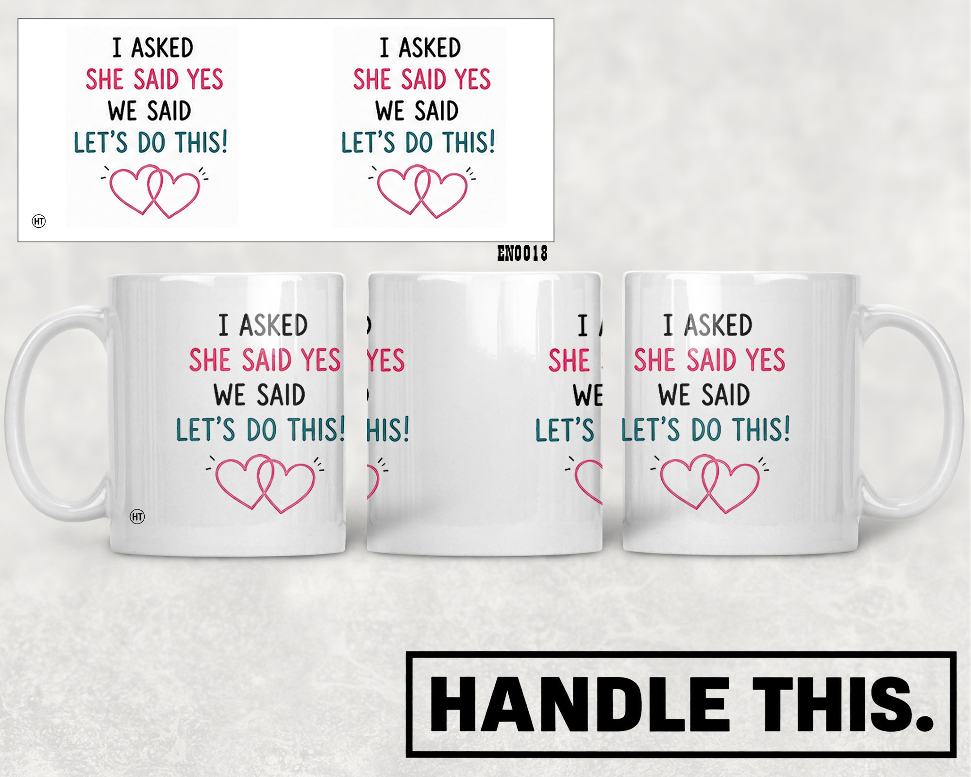 I Asked She Said Yes We Said Let's Do Mug - Funny Couple Gift