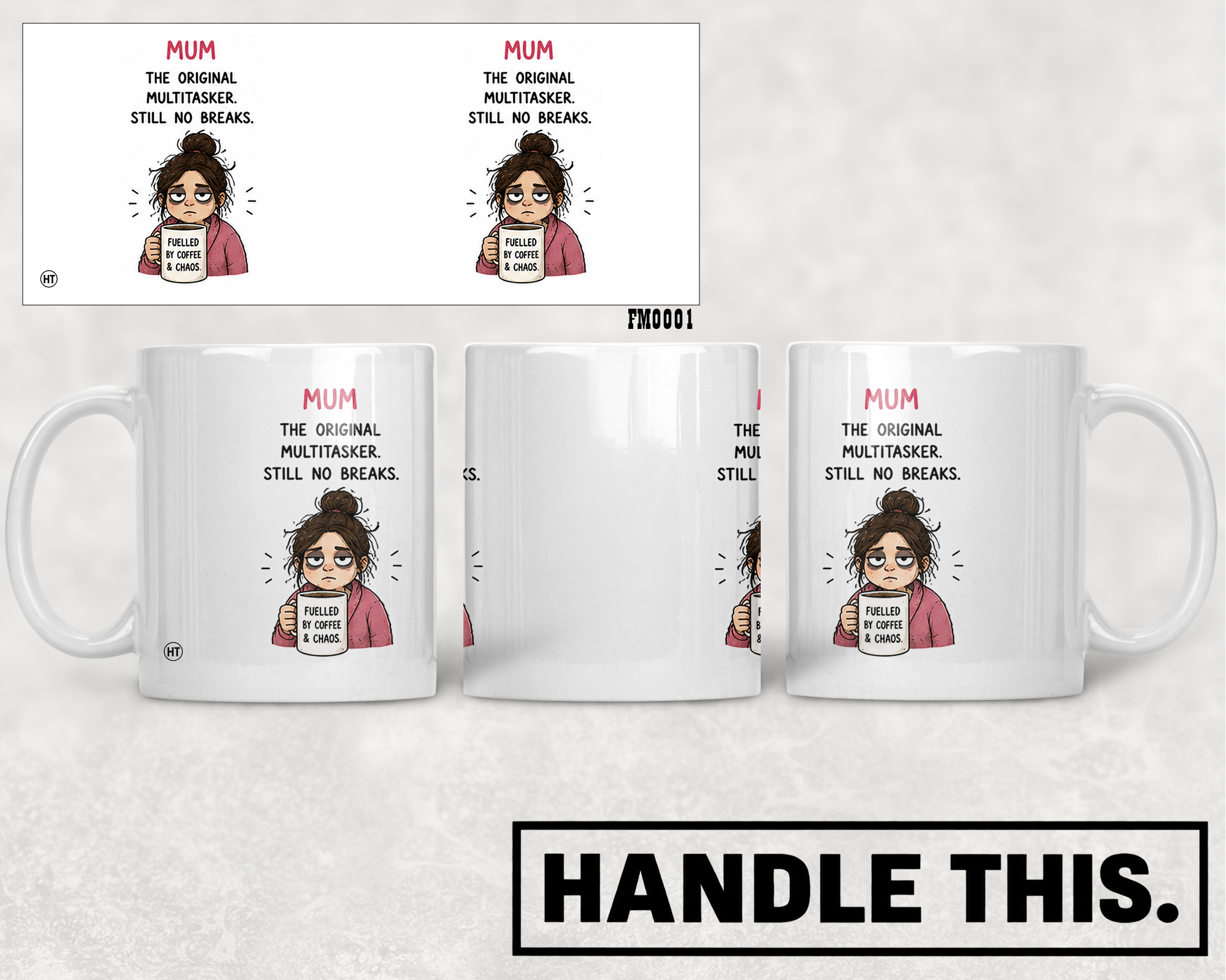 Mum The Original Multitasker Still No Breaks Fuelled By Mug - Family Gift