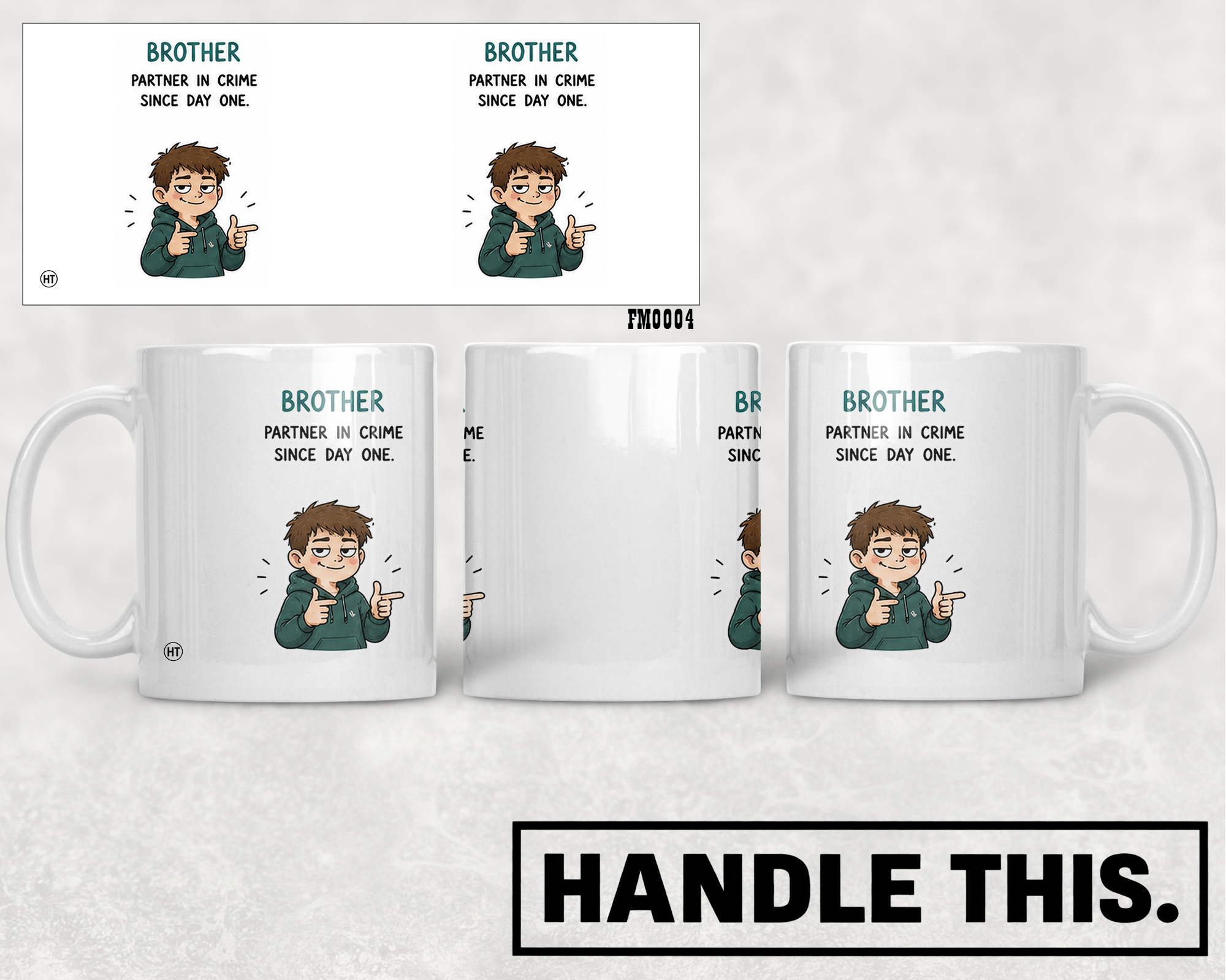 Brother Partner In Crime Since Day One Mug - Family Gift