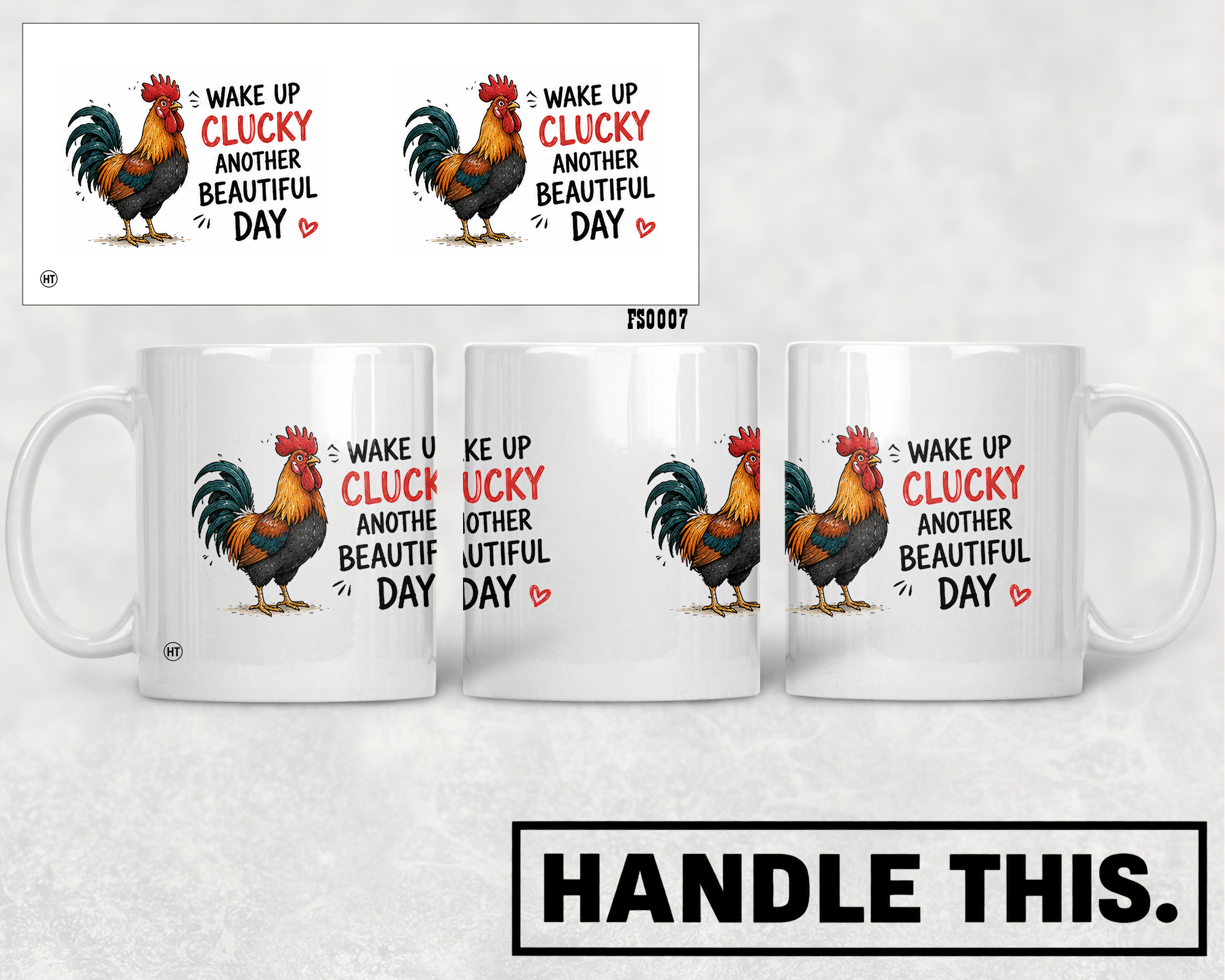 Wake Up Clucky Another Beautiful Day Mug - Funny Rude Gift