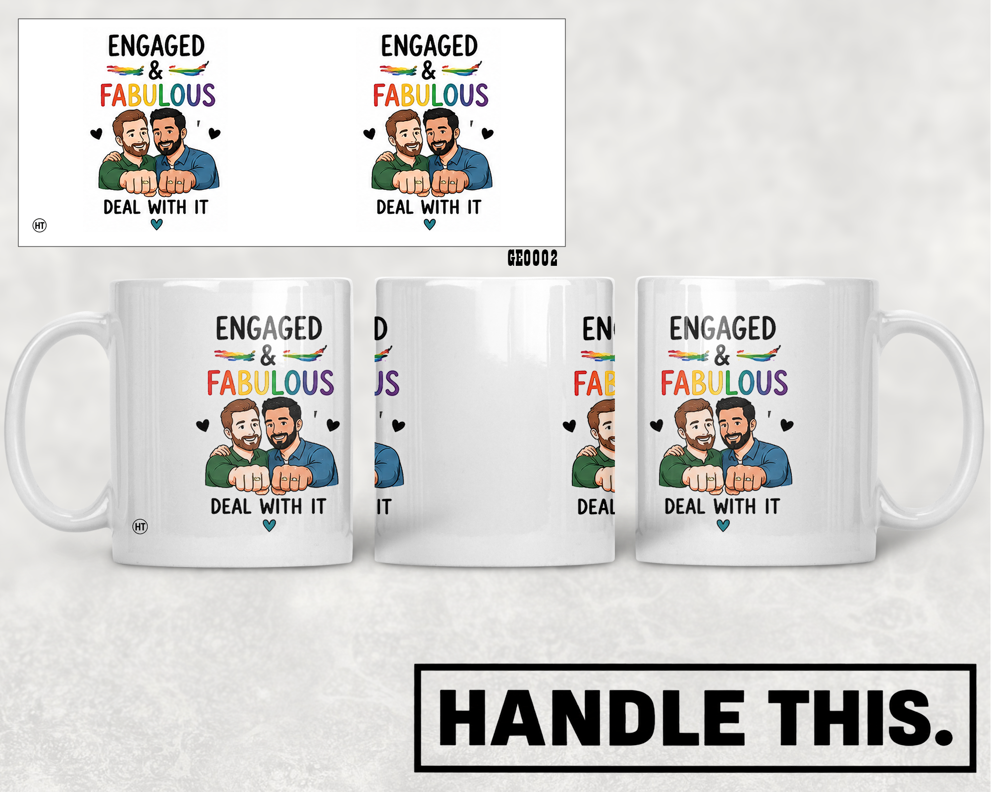 Engaged Fabulous Deal With It Mug - Pride Gift
