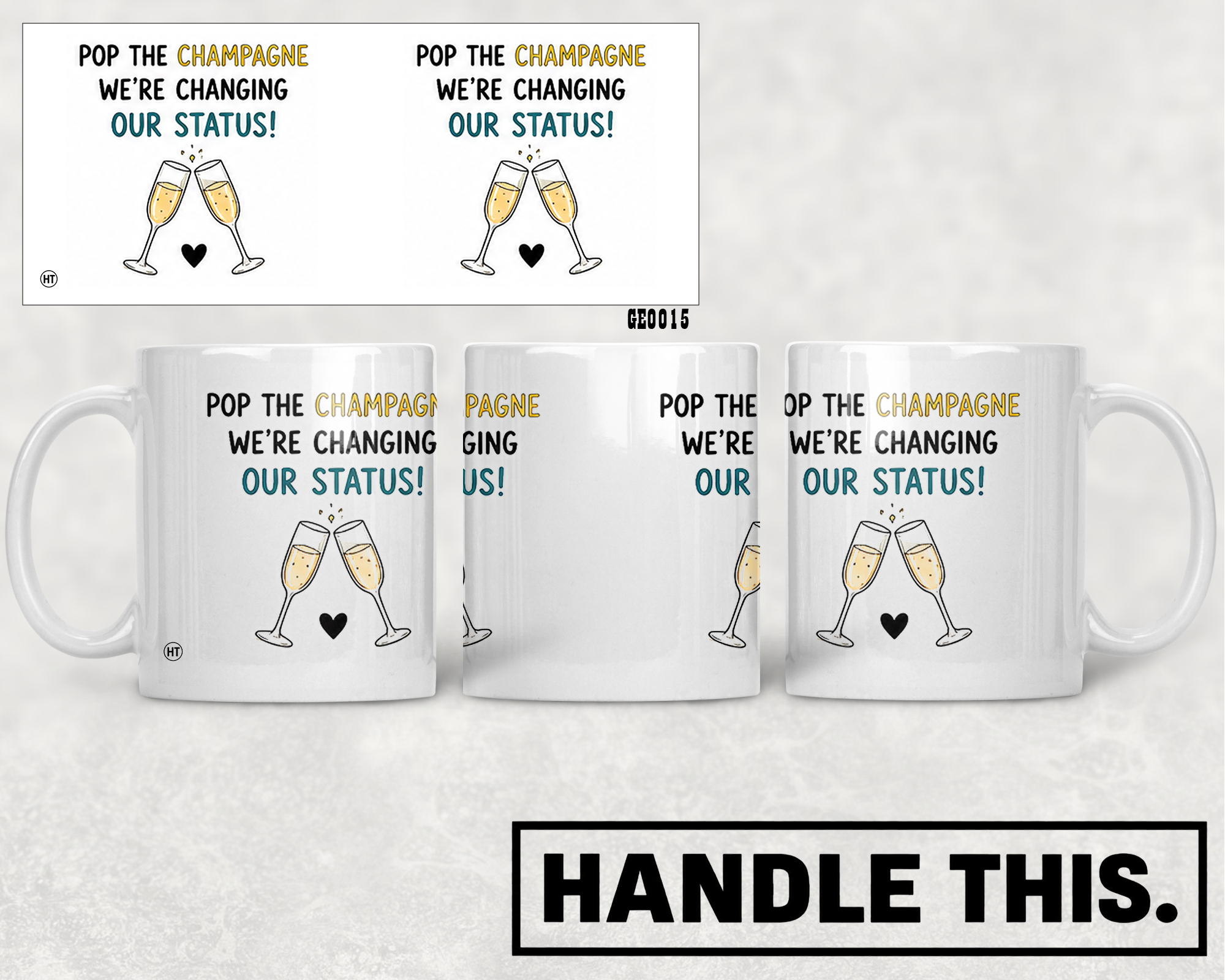 Pop The Champagne We're Changing Our Status Mug - Pride Gift