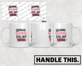 HT0016 Growing a human Still hot though mug mockup