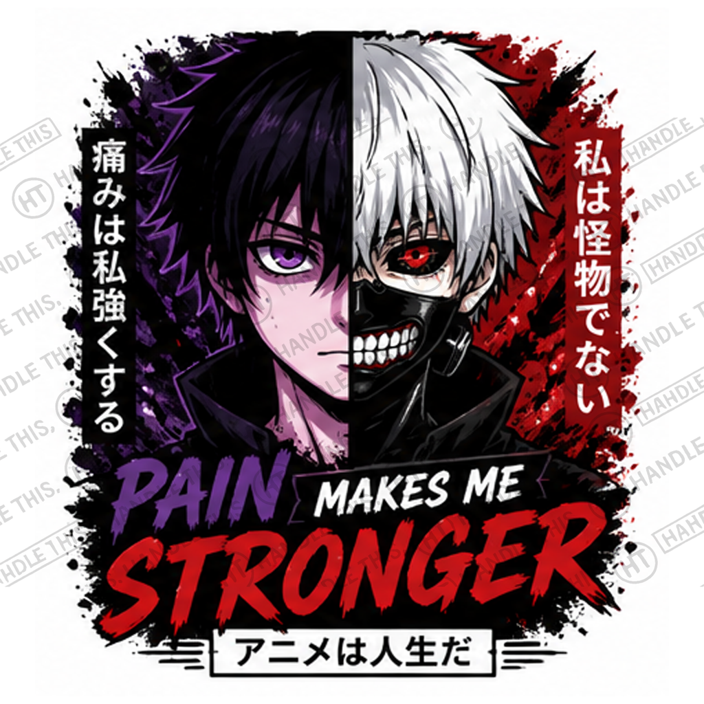 HT0024 Pain Makes Me Stronger watermarked artwork