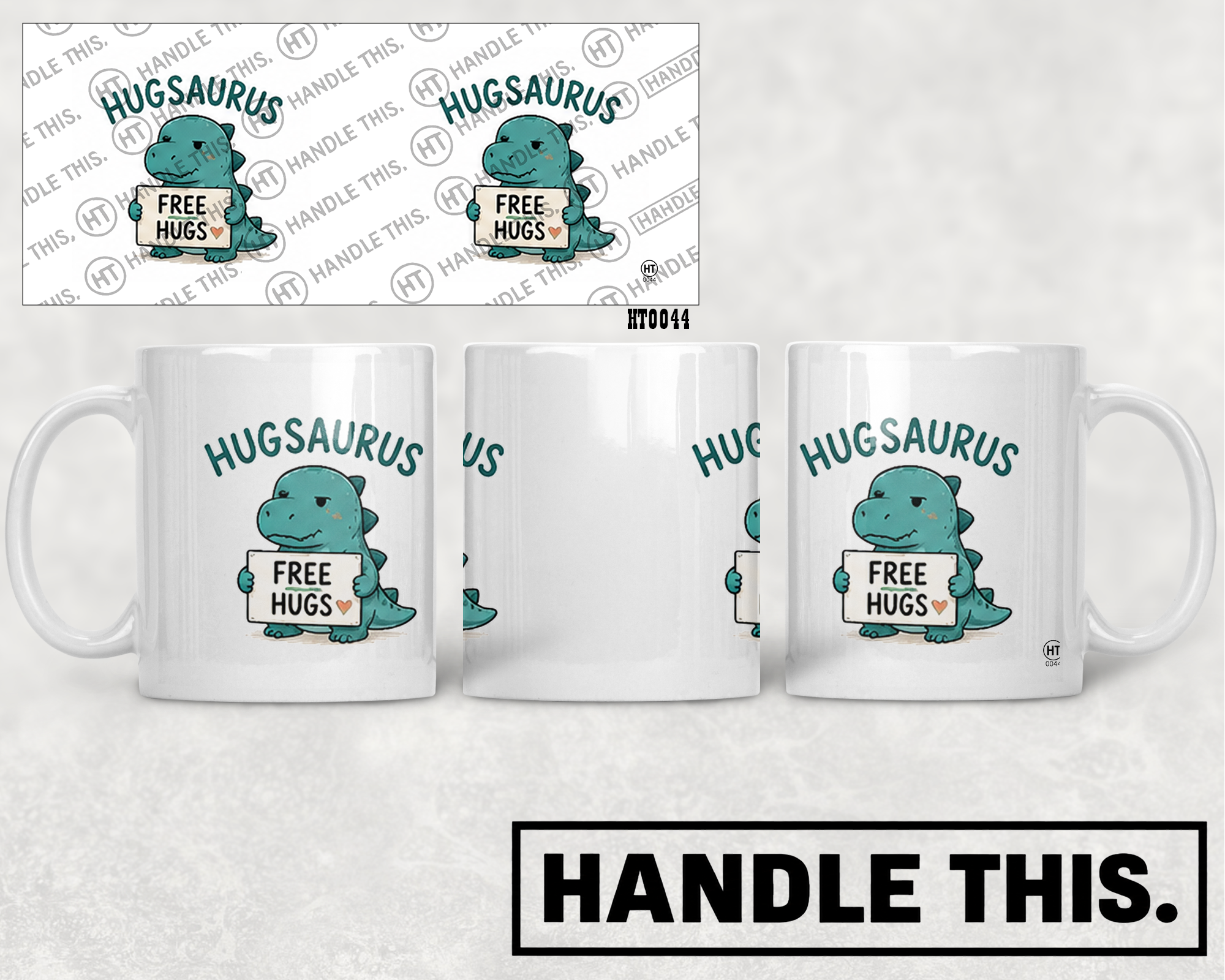 HT0044 Hugsaurus mug mockup