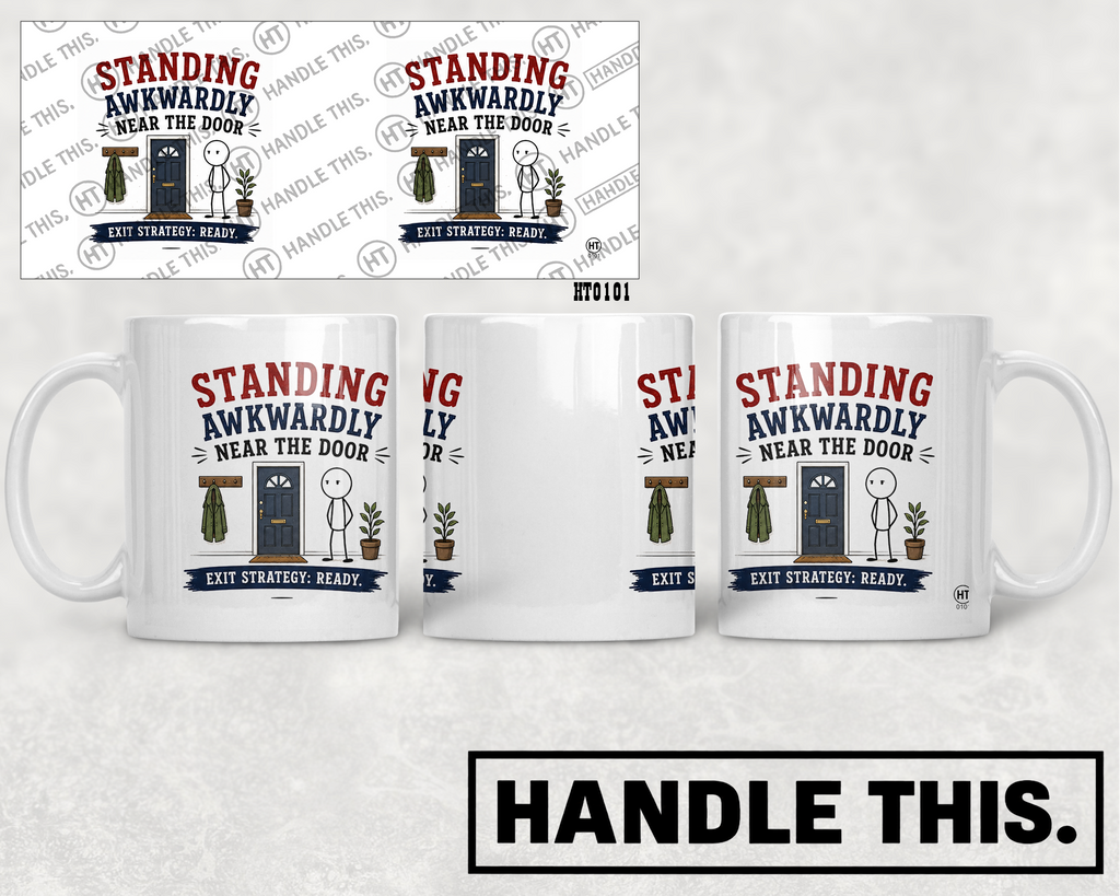 HT0101 Standing Awkwardly Near The Door mug mockup