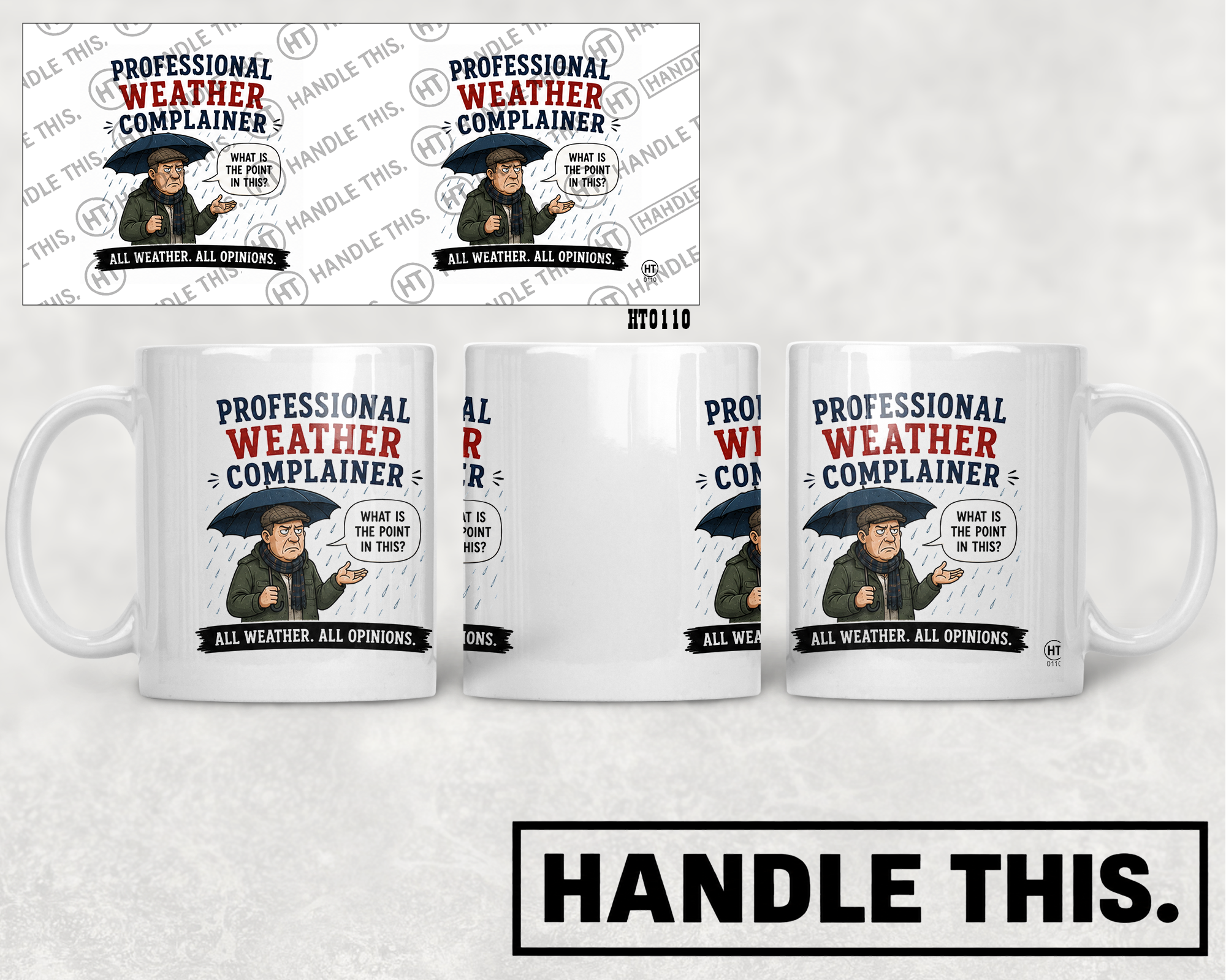 HT0110 Professional Weather Complainer mug mockup
