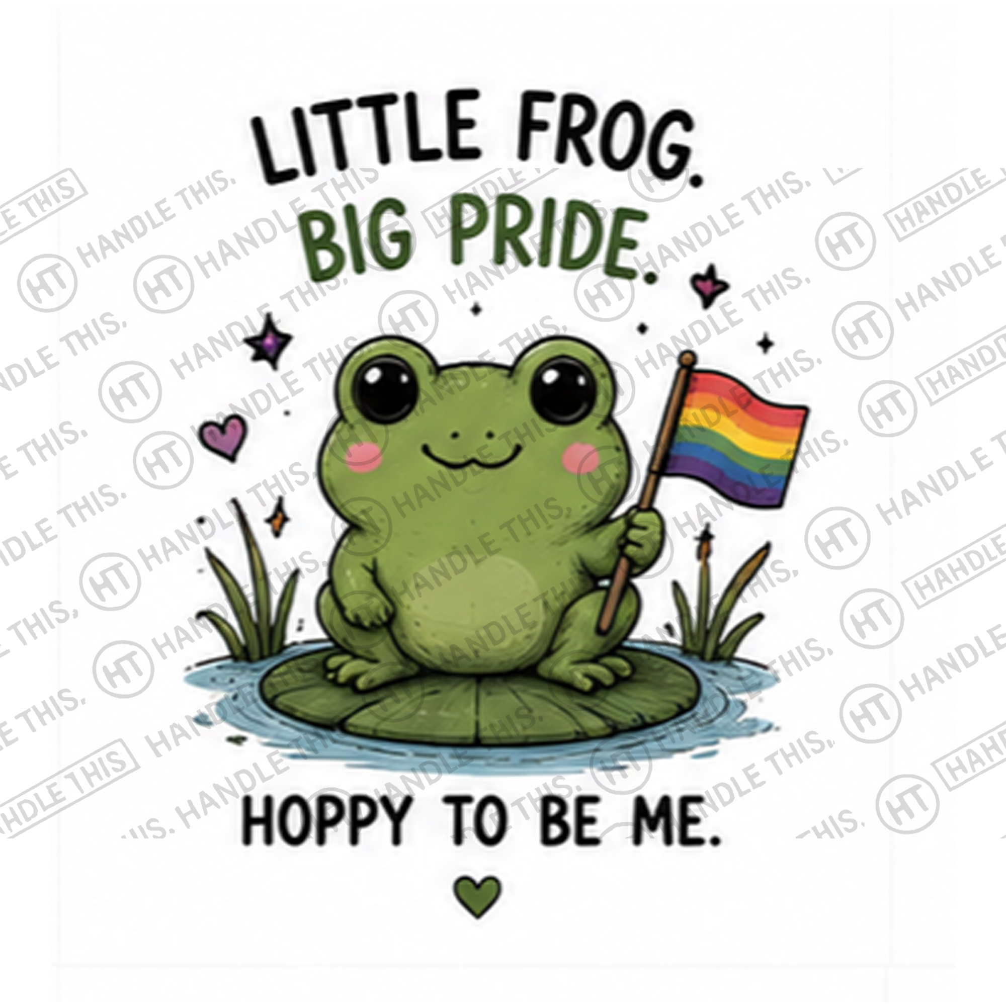 HT10009 little Frog Pride Hoppy to Be Me watermarked artwork