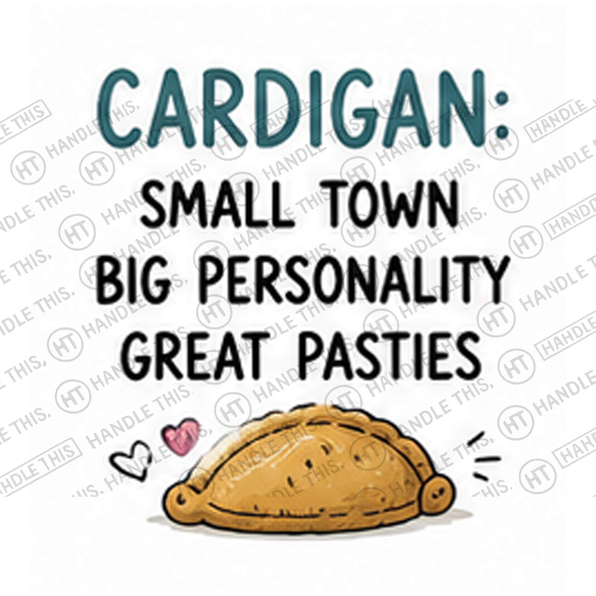HT1011 Cardigan Small Town Big Personality Great Pasties watermarked artwork