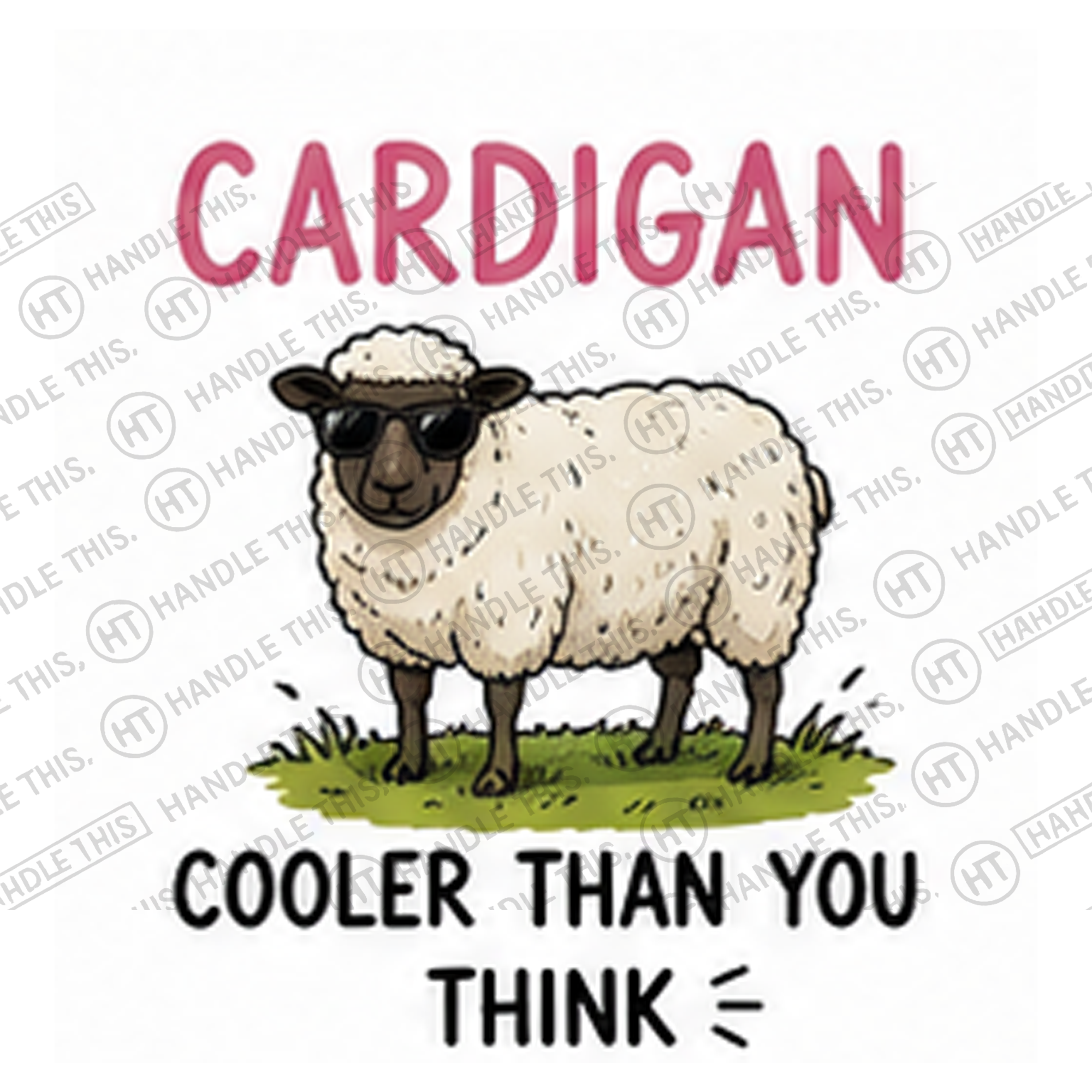 HT1014 Cardigan Cooler Than You Think - watermarked artwork