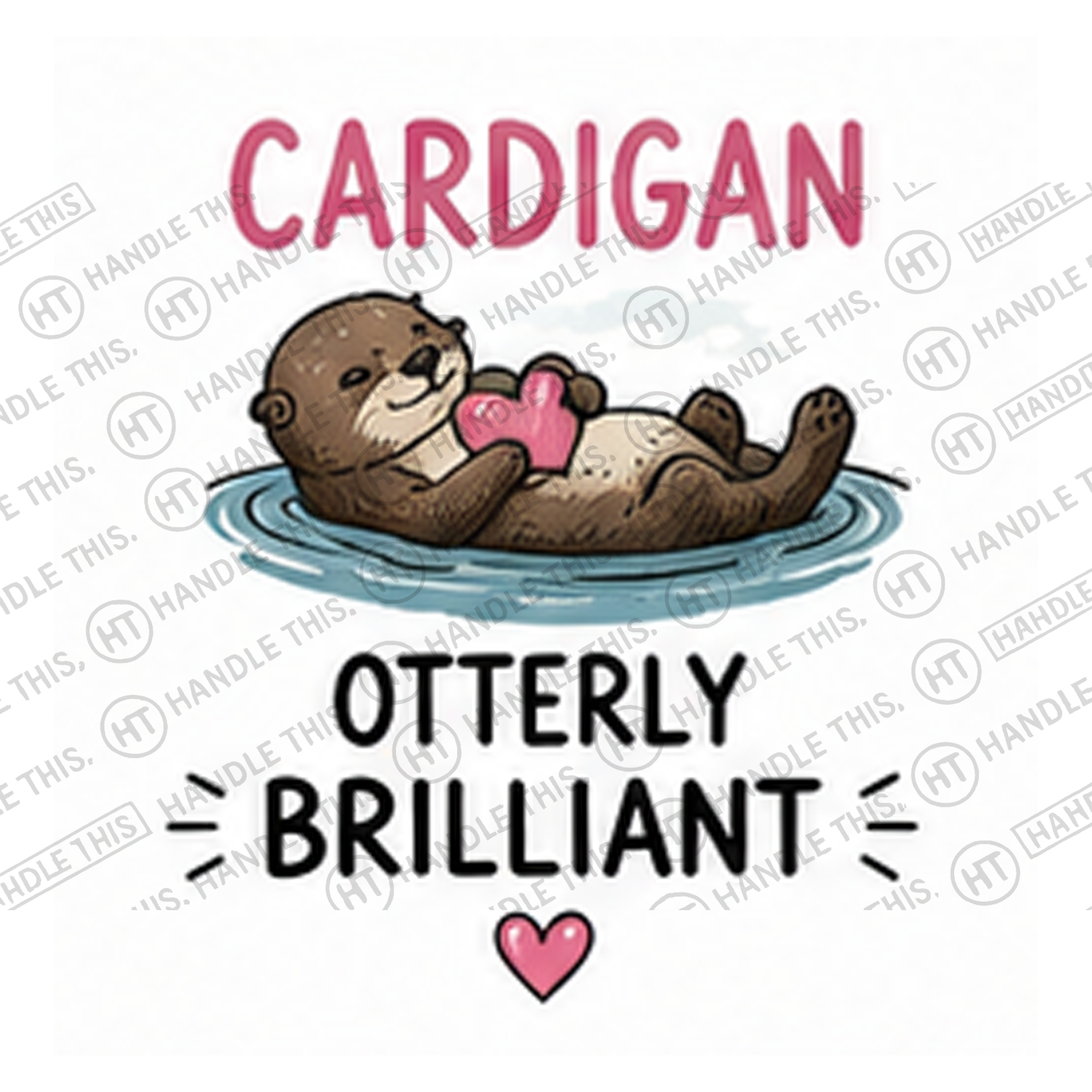 HT1021 Cardigan Otterly Brilliant watermarked artwork