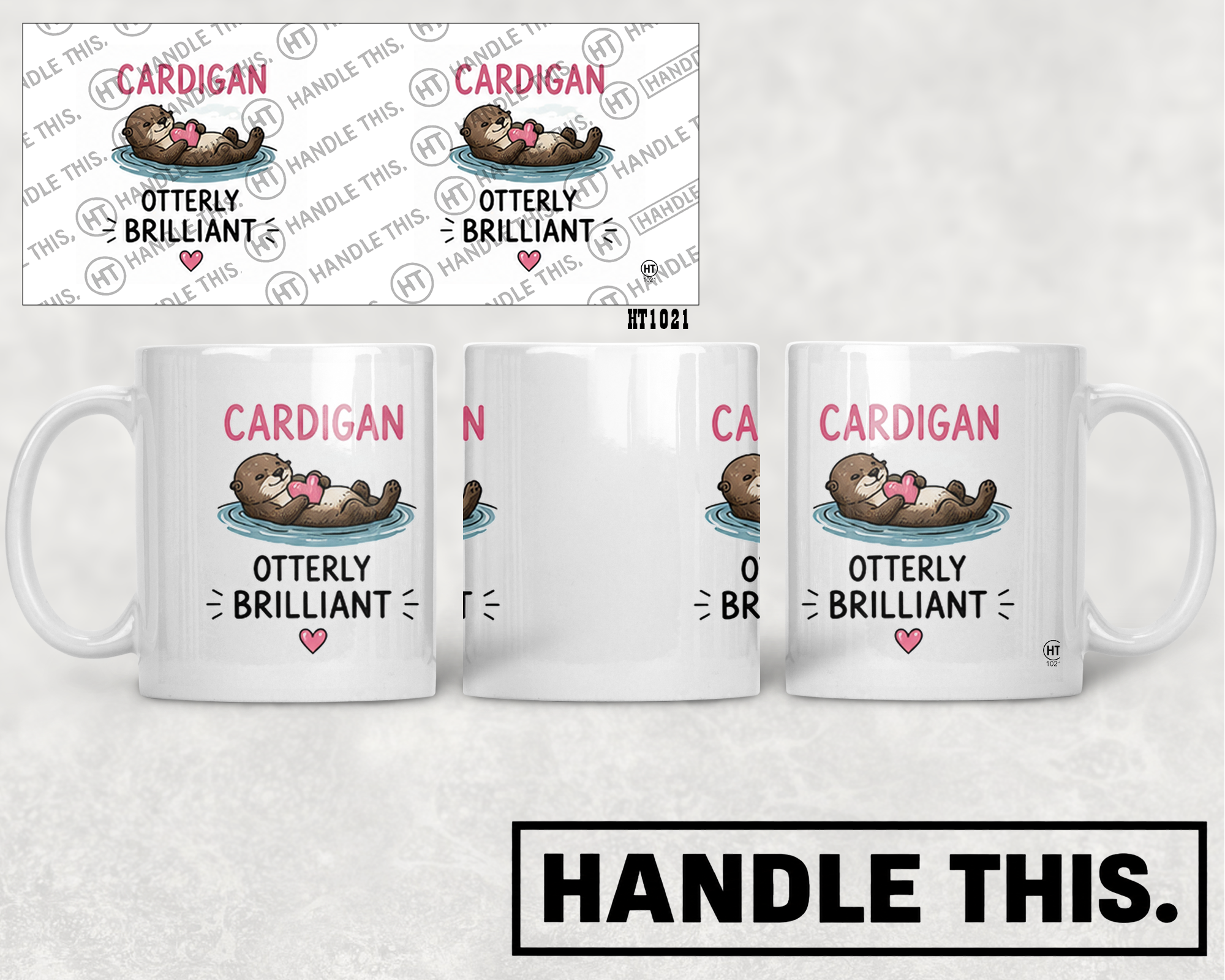 HT1021 Cardigan Otterly Brilliant mug mockup