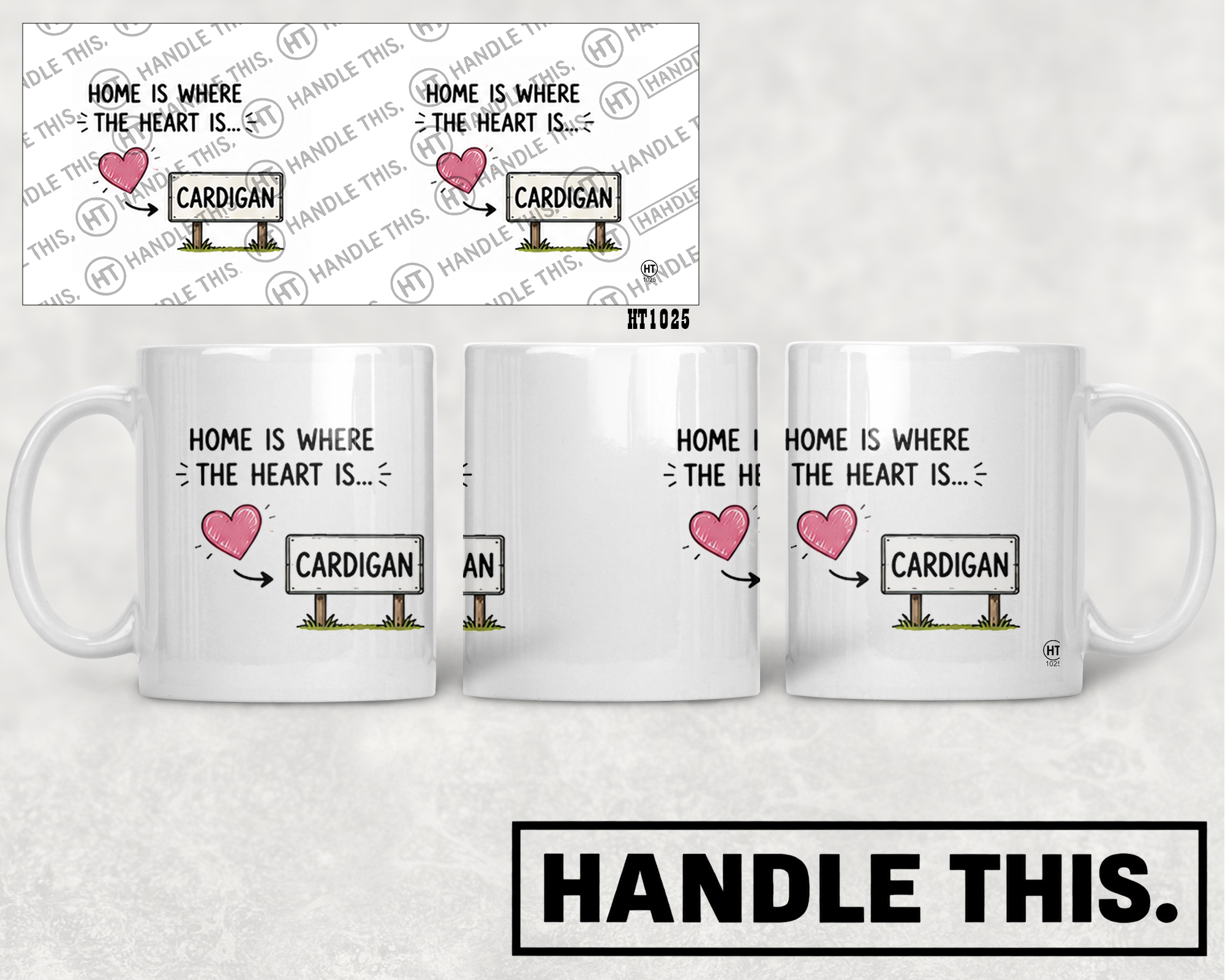 HT1025 Home is Where the Heart is Cardigan mug mockup