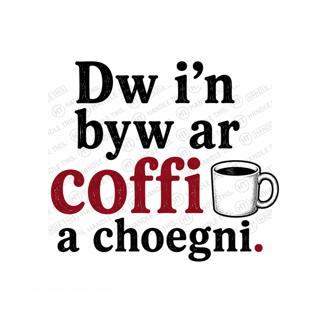 HT1027 Dw I'n Byw Ar Goffi A Choegni artwork preview