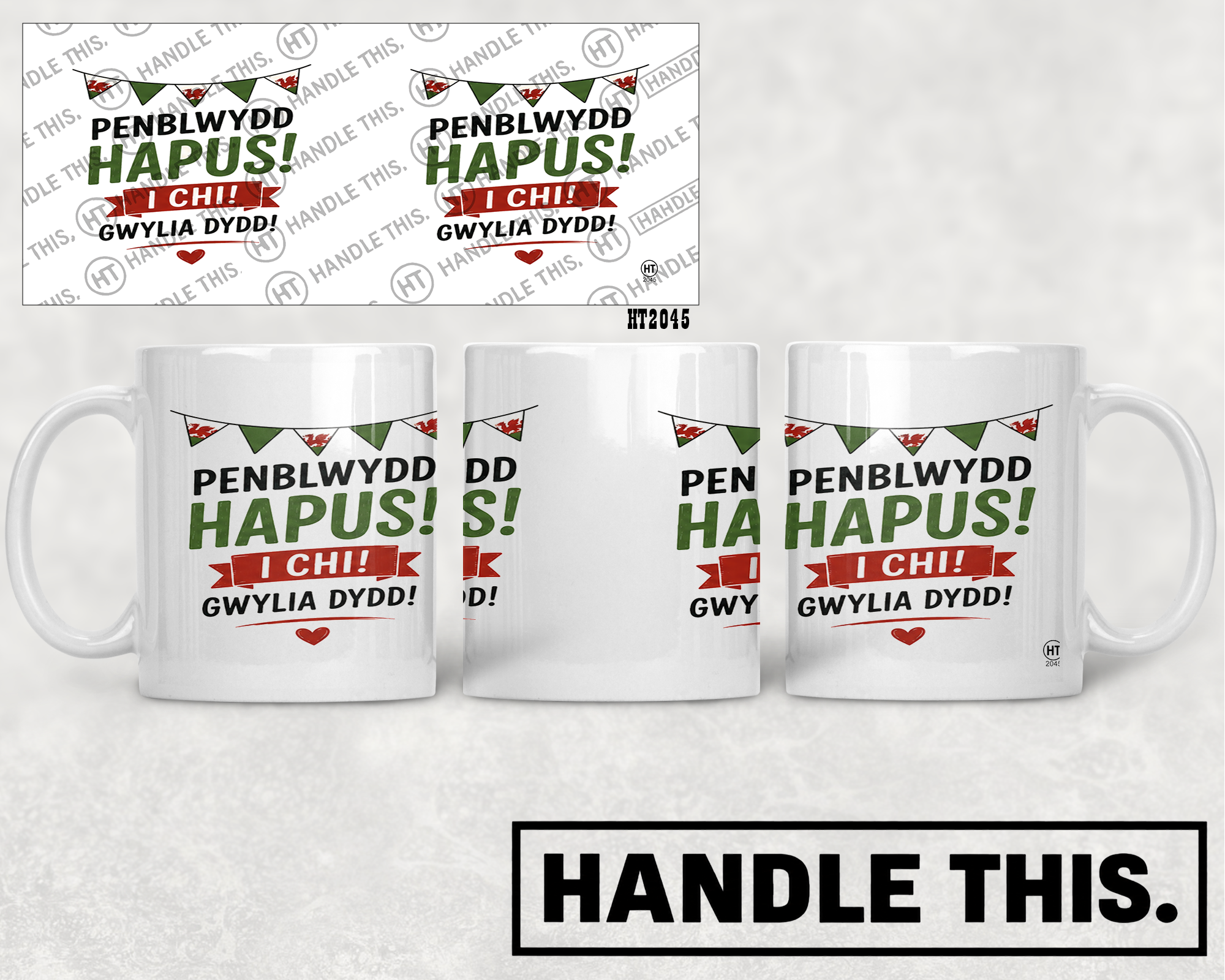 HT2045 Penblwydd Hapus I Chu Gwylia Dydd mug mockup
