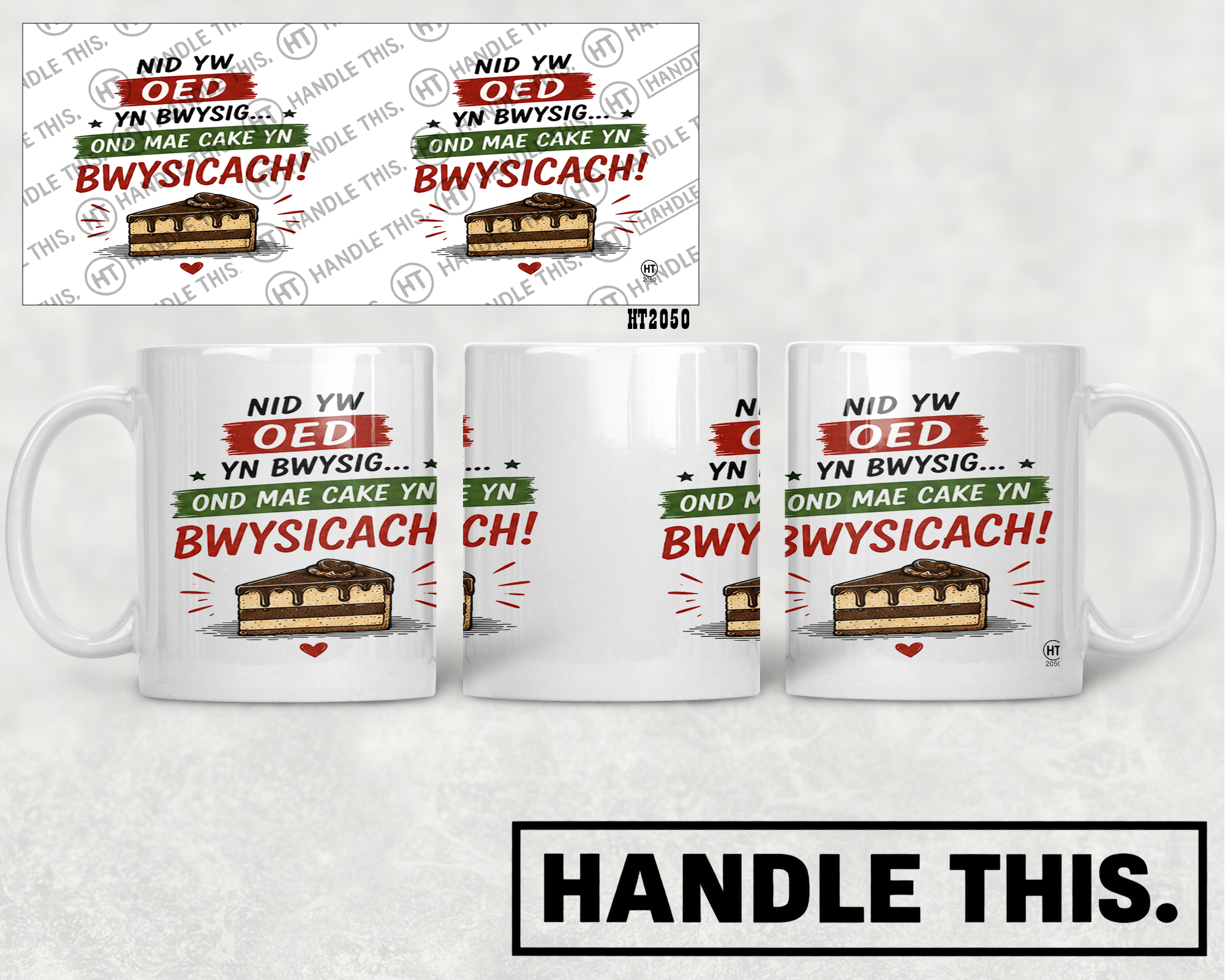 HT2050 Nid Yw Oed Yn Bwysig Ond Mae Cake Yn Bwysicach mug mockup