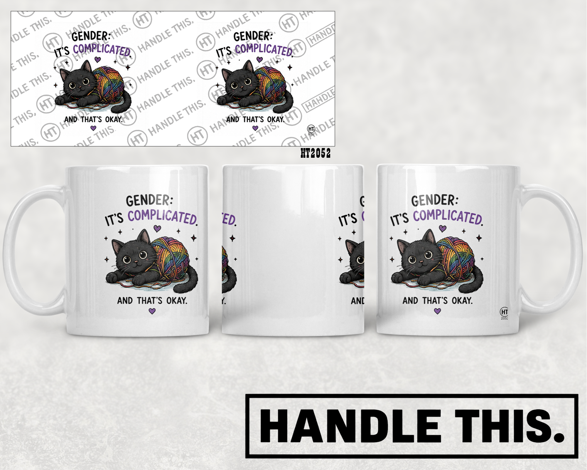 HT2052 Gender Its Complicated and That's Okay mug mockup