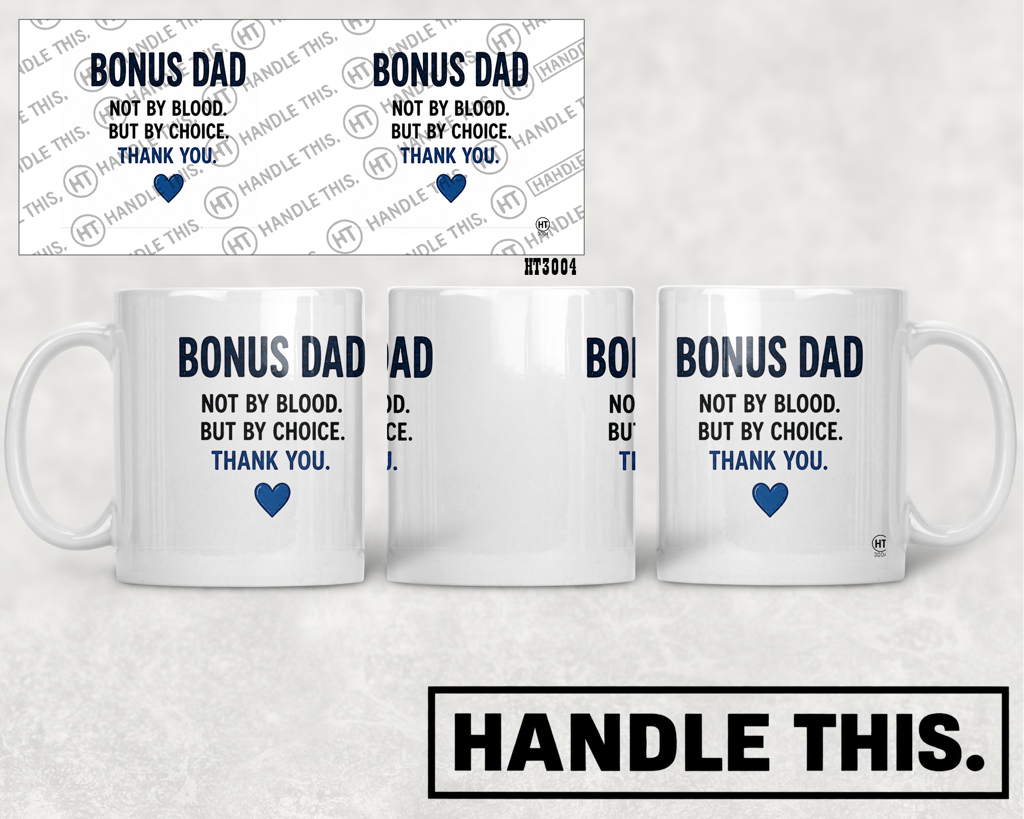 HT3004 Bonus Dad Not by Blood but by Choice Thank You mug mockup