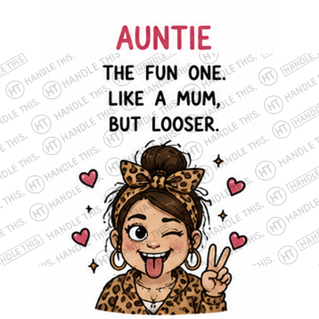 HT3037 Auntie the Fun One Like a Mum but Looser watermarked artwork