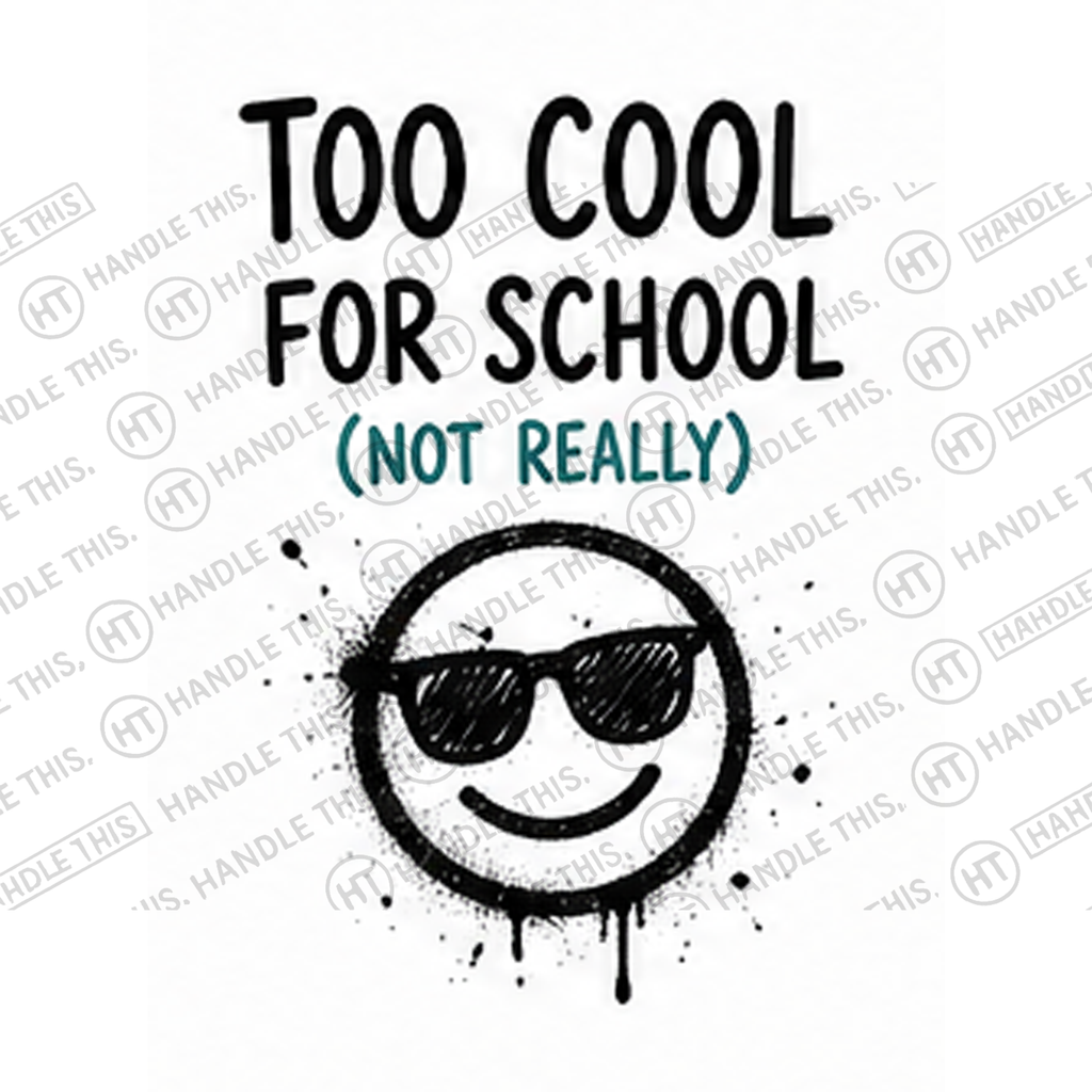HT4060 Too Cool for School Not Really watermarked artwork
