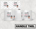 HT4062 Teacher Fueled by Coffee and Caffeine and Chaos mug mockup
