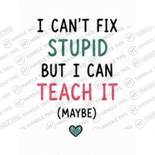 HT4066 1 Can'T Fix Stupid but I Can Teach It Maybe watermarked artwork
