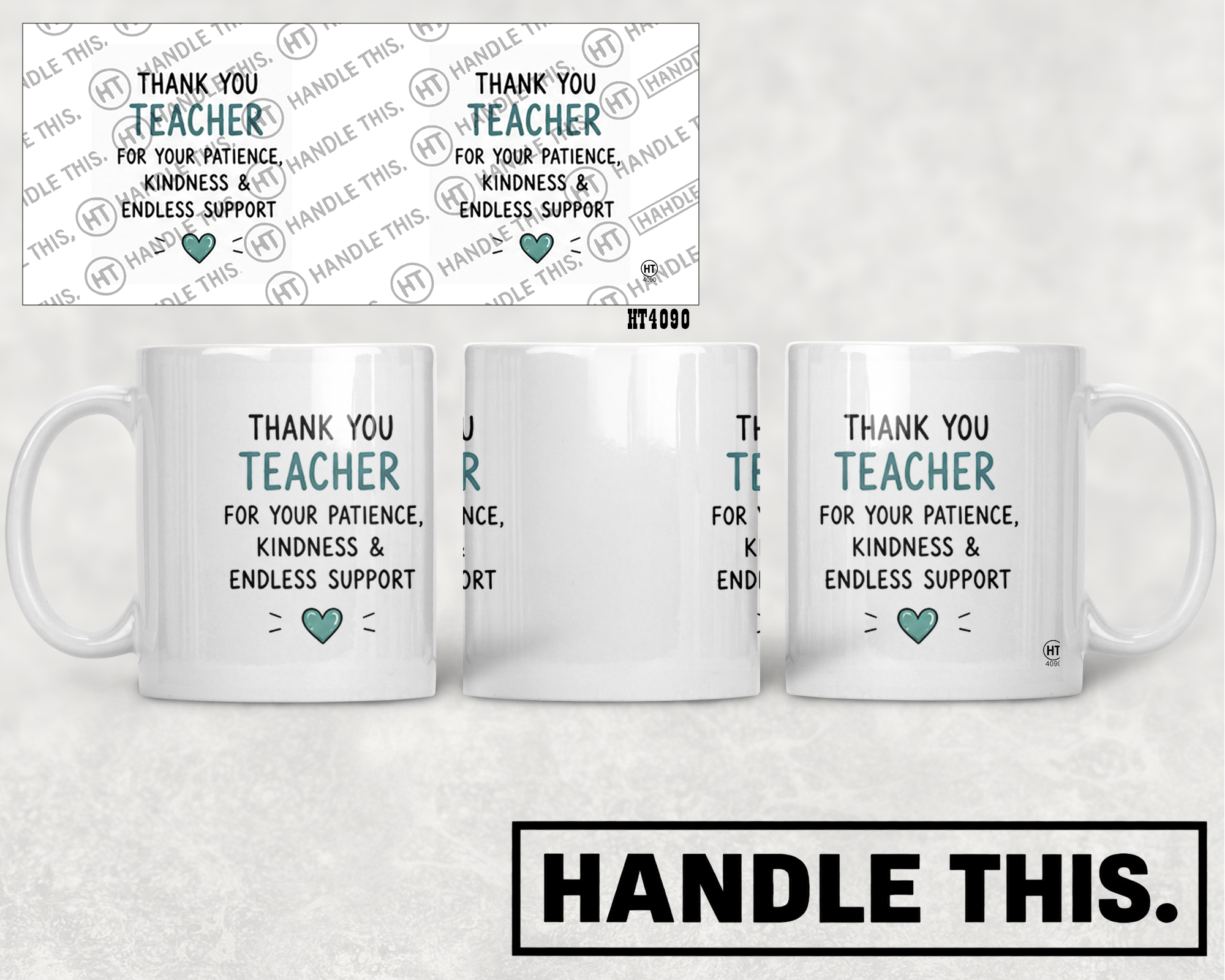 HT4090 Thank You Teacher for Your Patience Kindness and Endless Support mug mockup