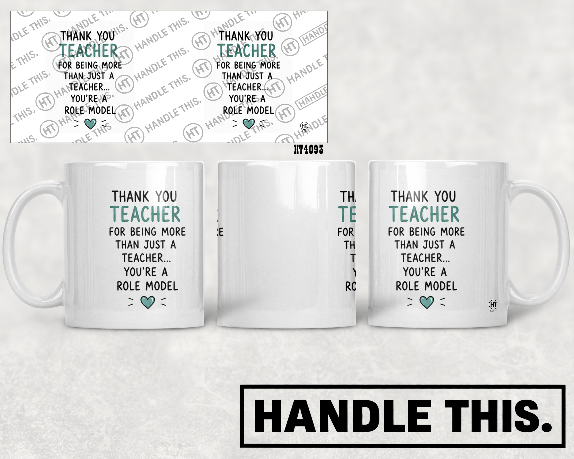 HT4093 Thank You Teacher for Being More Than Just a Teacher You'Re a Role Model mug mockup