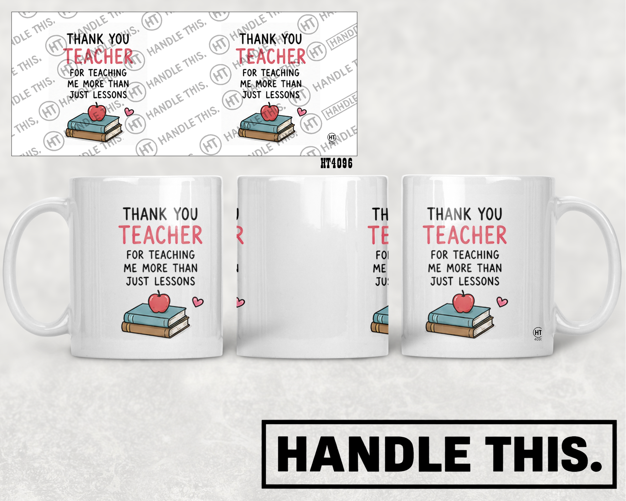 HT4096 Thank You Teacher for Teaching Me More Than Just Lessons mug mockup