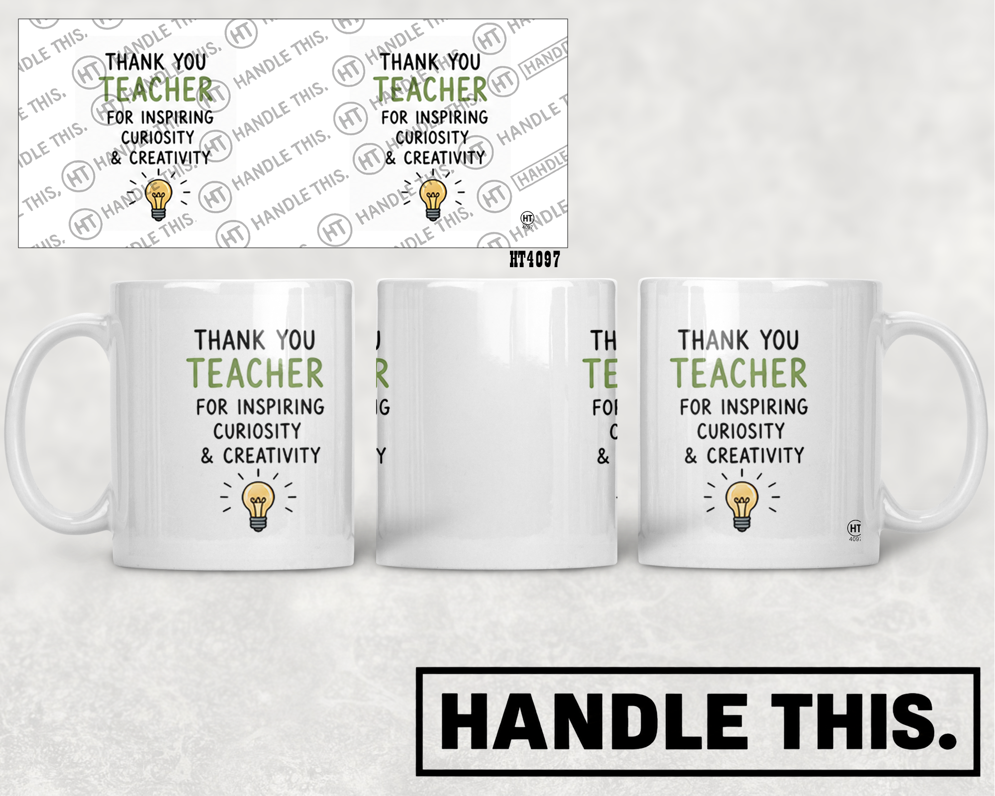 HT4097 Thank You Teacher for Inspiring Curiosity and Creativity mug mockup