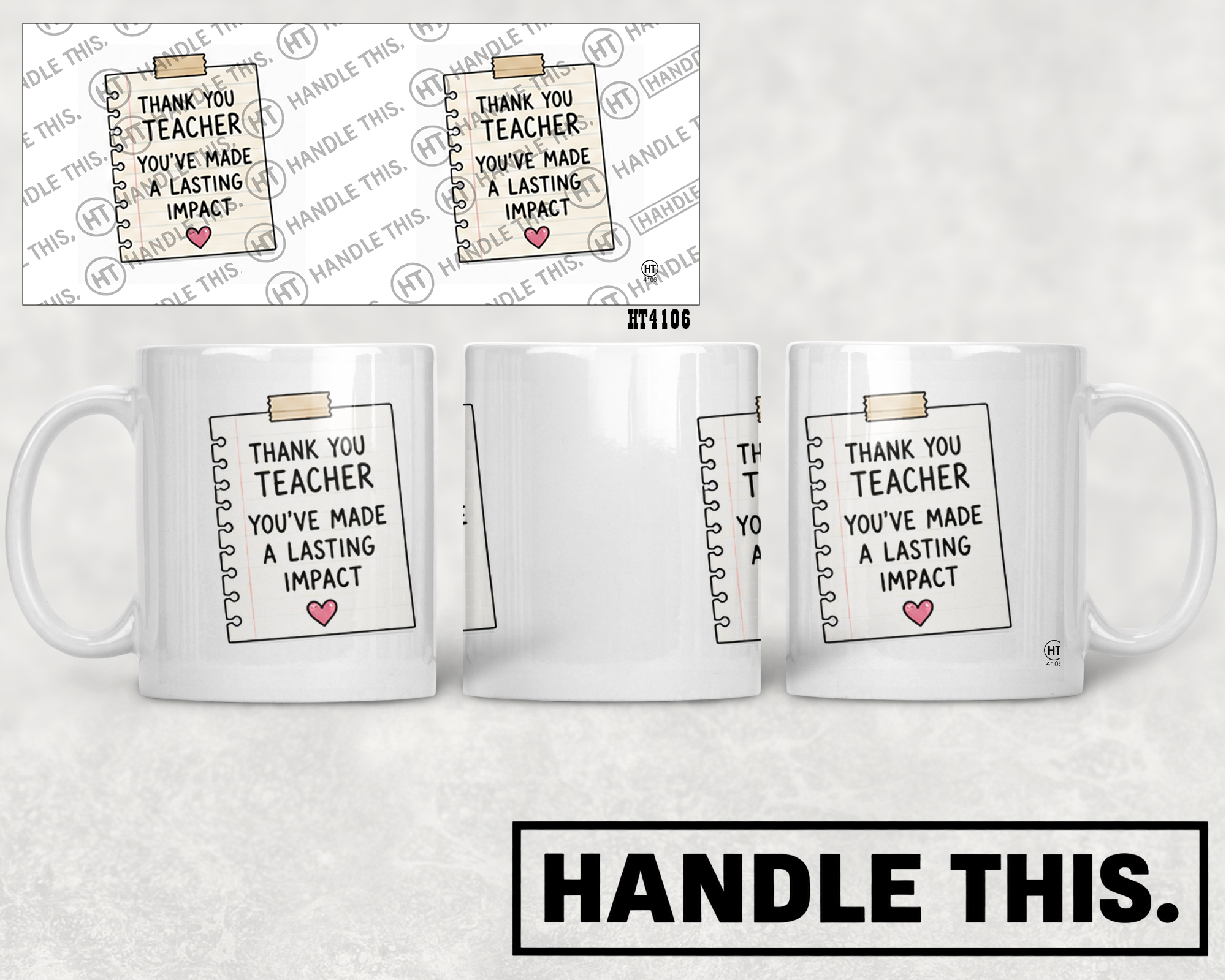 HT4106 Thank You Teacher You'Ve Made a Lasting Impact mug mockup