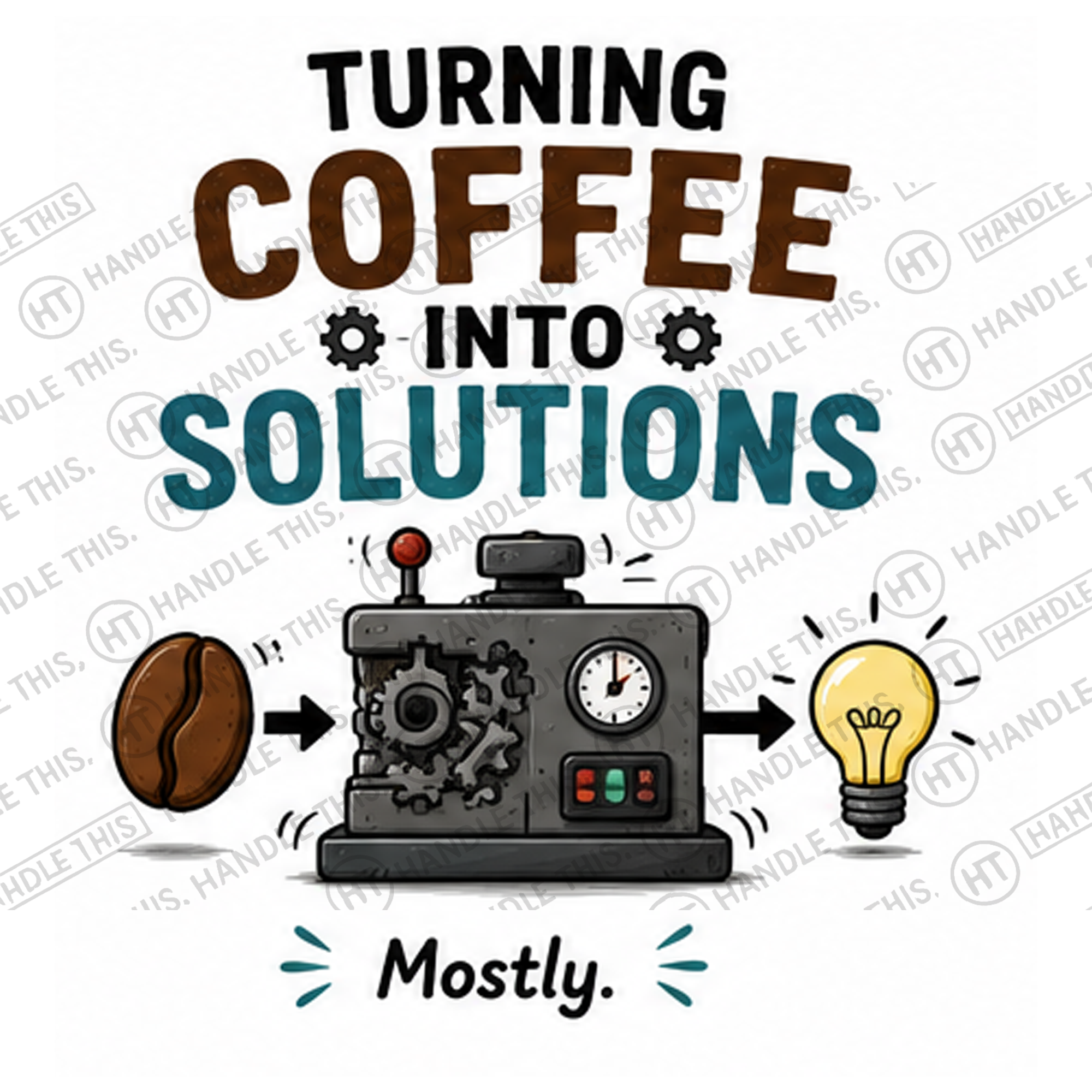 HT4112 Turning Coffee Into Solutions watermarked artwork
