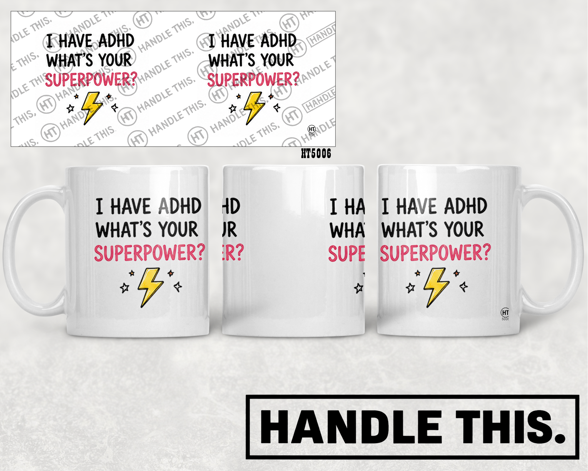HT5006 1 Have ADHD What'S Your Superpower mug mockup