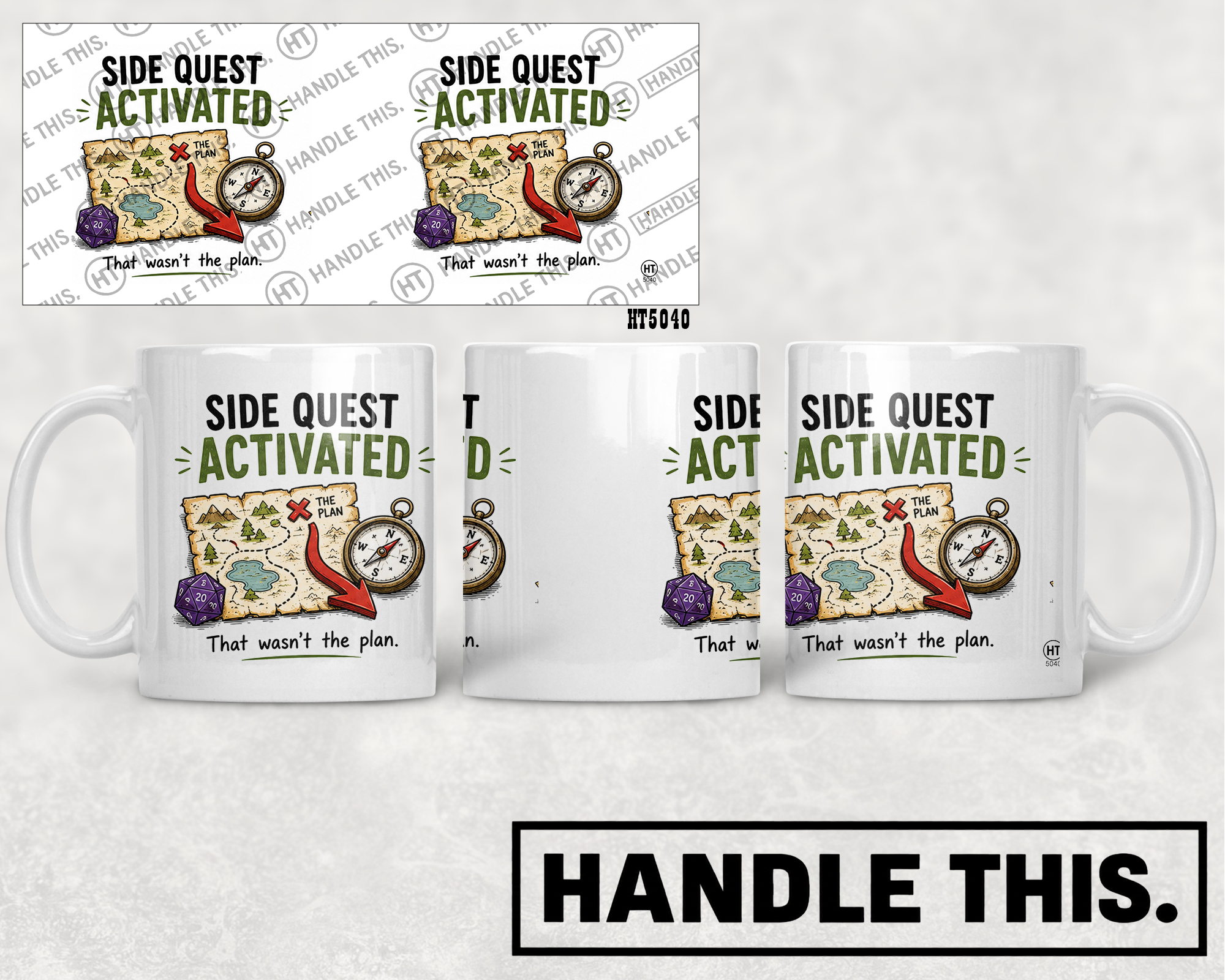 HT5040 Side Quest Activated mug mockup