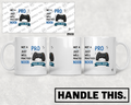 HT6038 Pro Not a Just Well Practised Noob Level Noob mug mockup