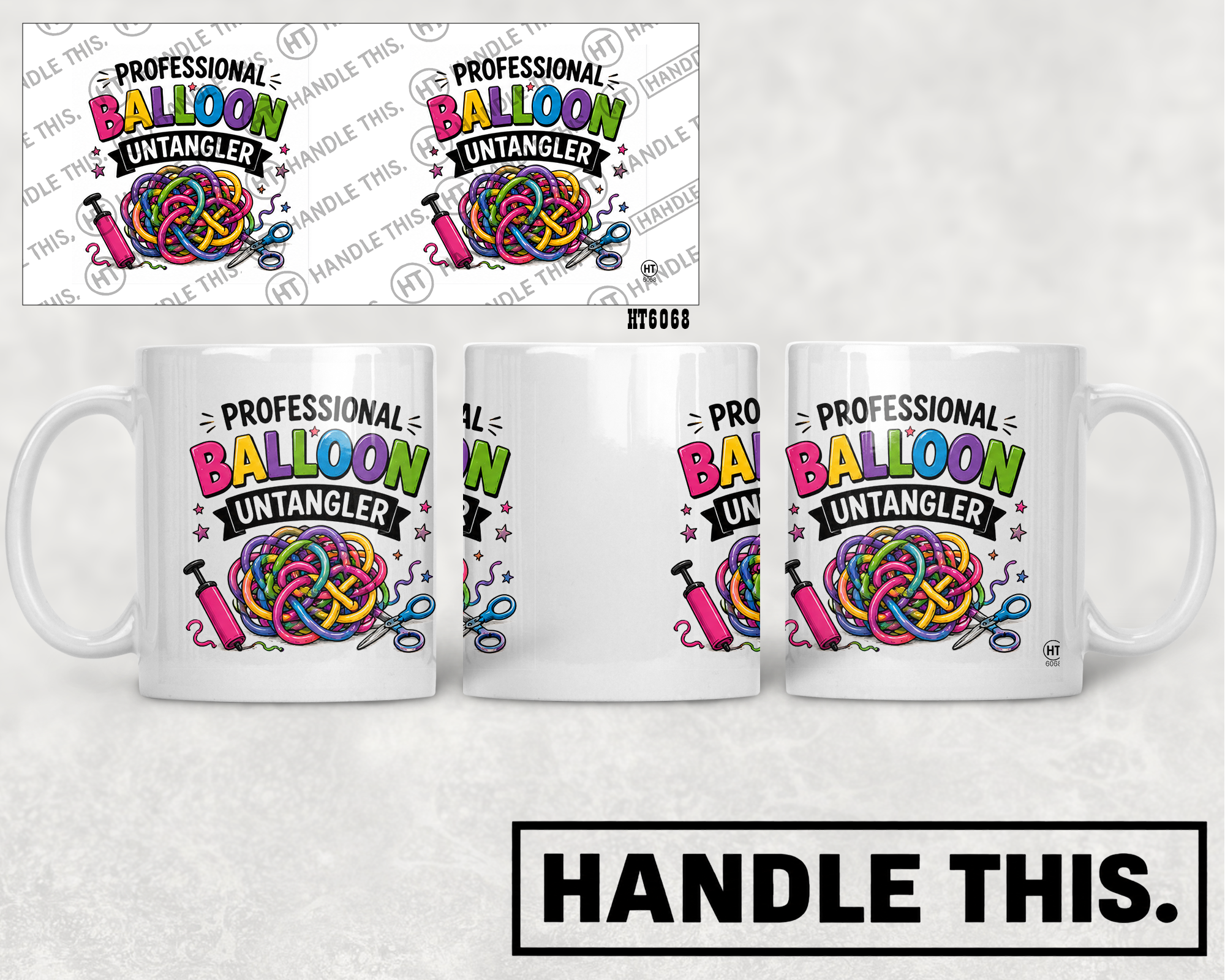 HT6068 Professional Balloon Untangler mug mockup