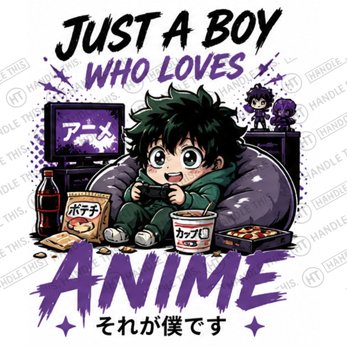 HT6074 Just a Boy Who Loves Anime watermarked artwork