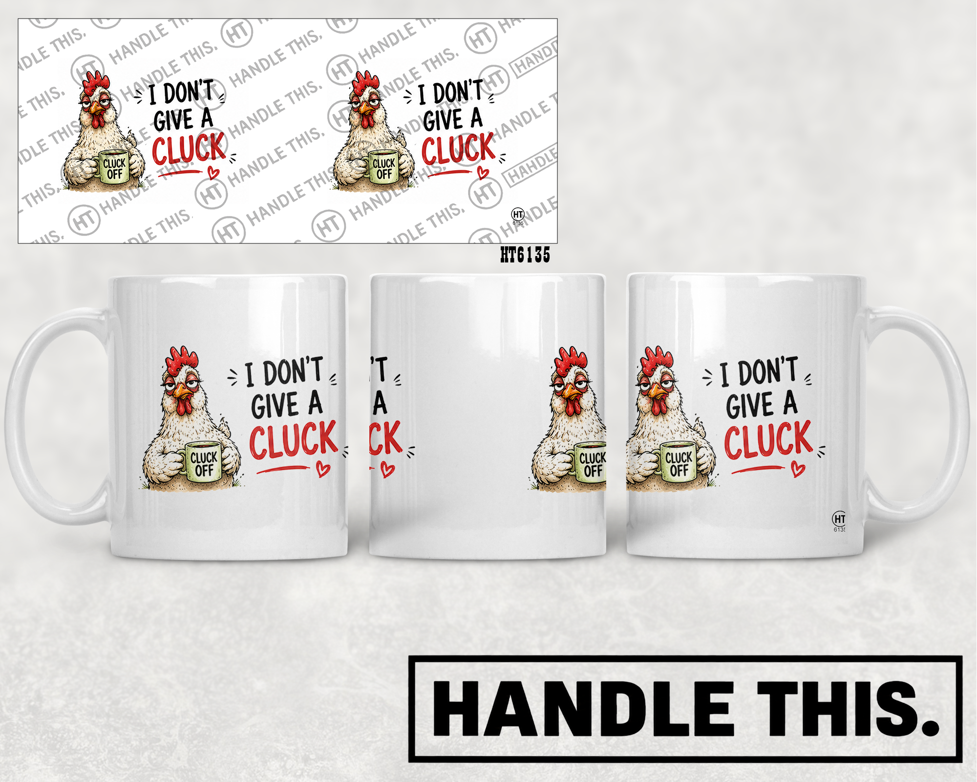 HT6135 Cluck Off I Don'T Give a Cluck- mug mockup