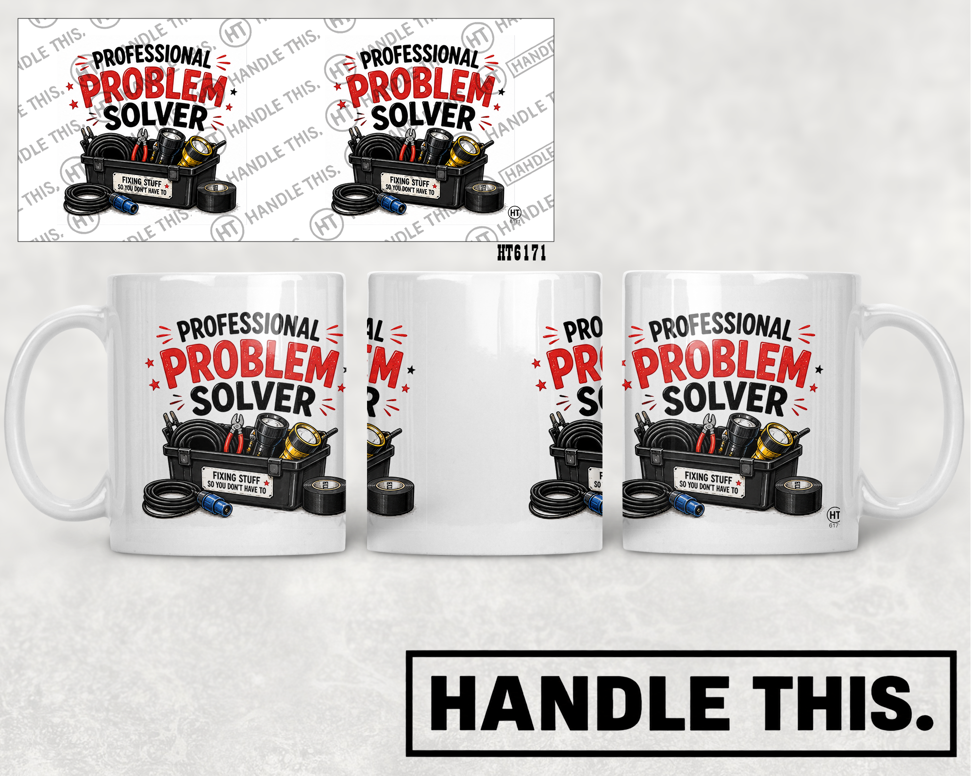 HT6171 Professional Problem Solver mug mockup