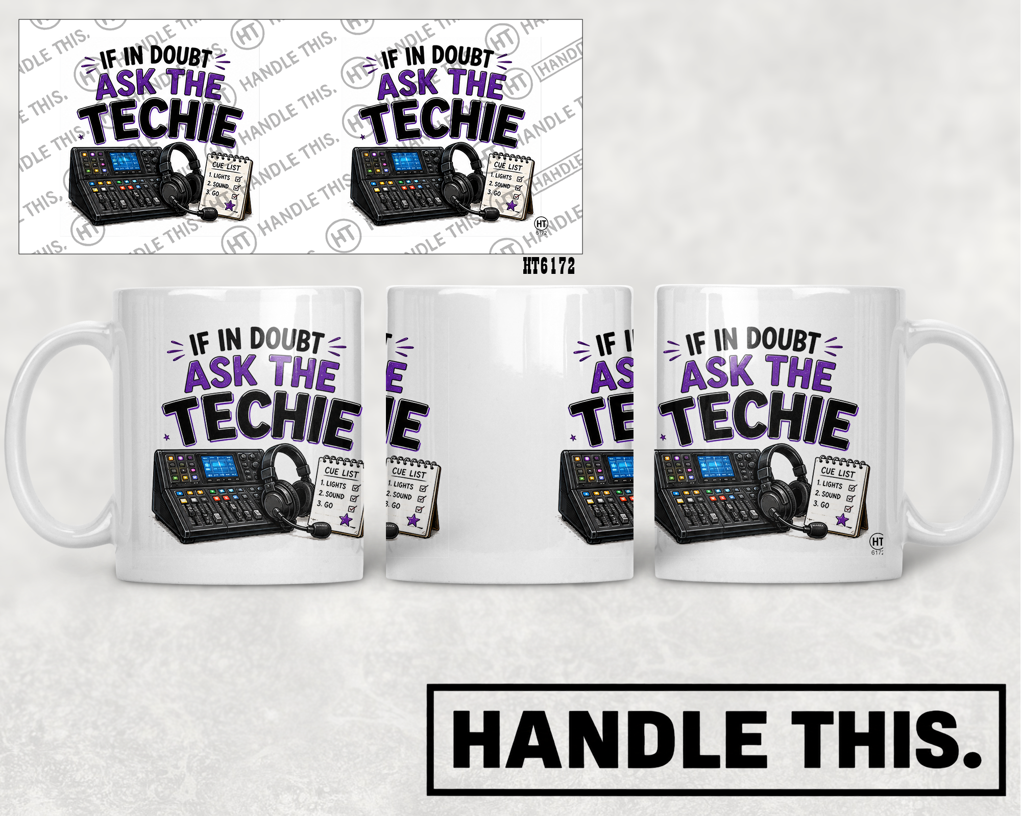 HT6172 If In Doubt Ask The Techie mug mockup