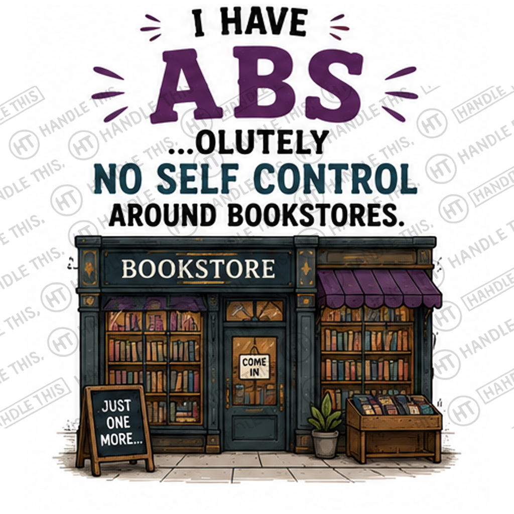 HT6244 I Have Absolutely No Self Control Around Bookstores watermarked artwork