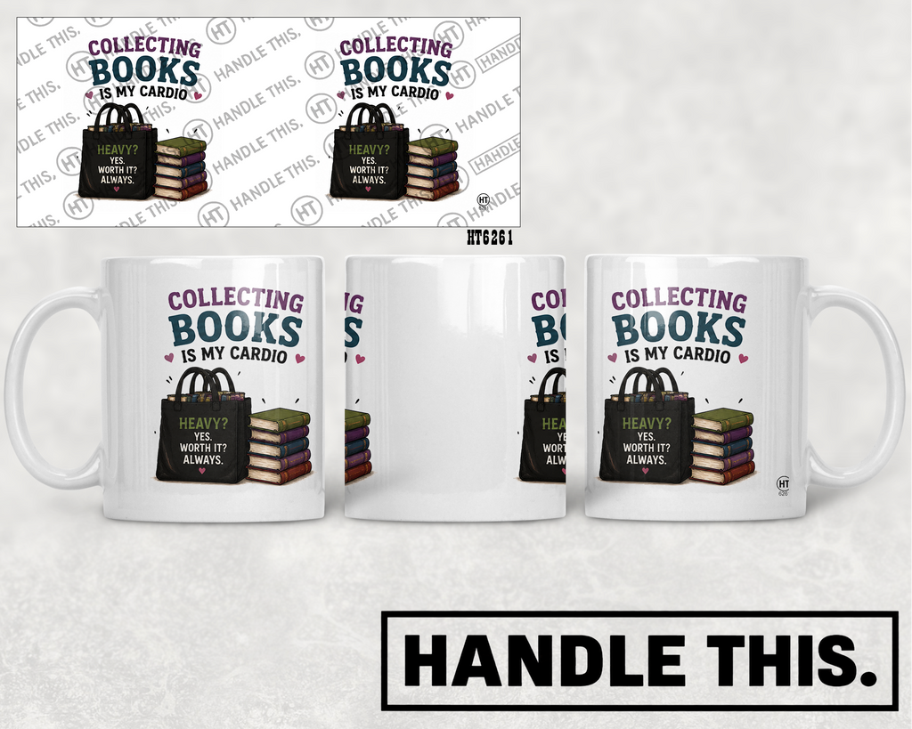 HT6261 Collecting Books Is My Cardio mug mockup