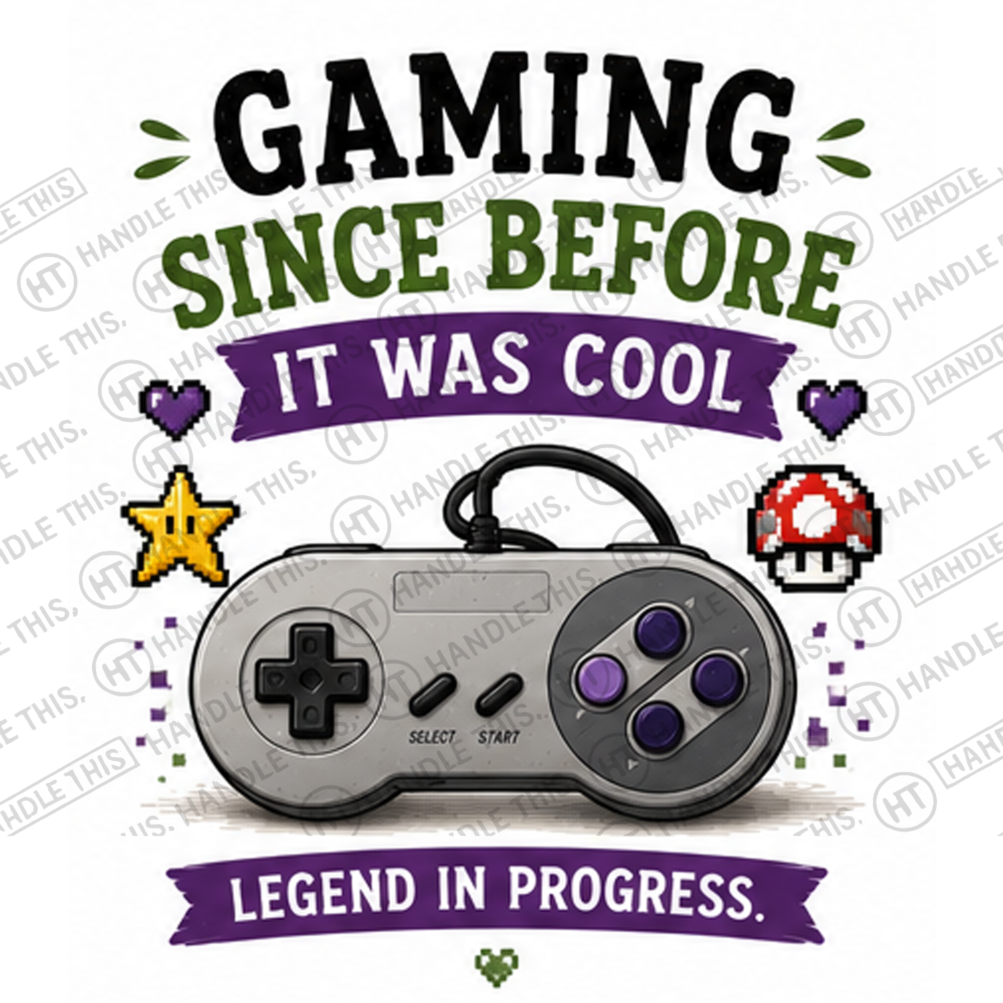 HT6276 Gaming Since Before It Was Cool watermarked artwork