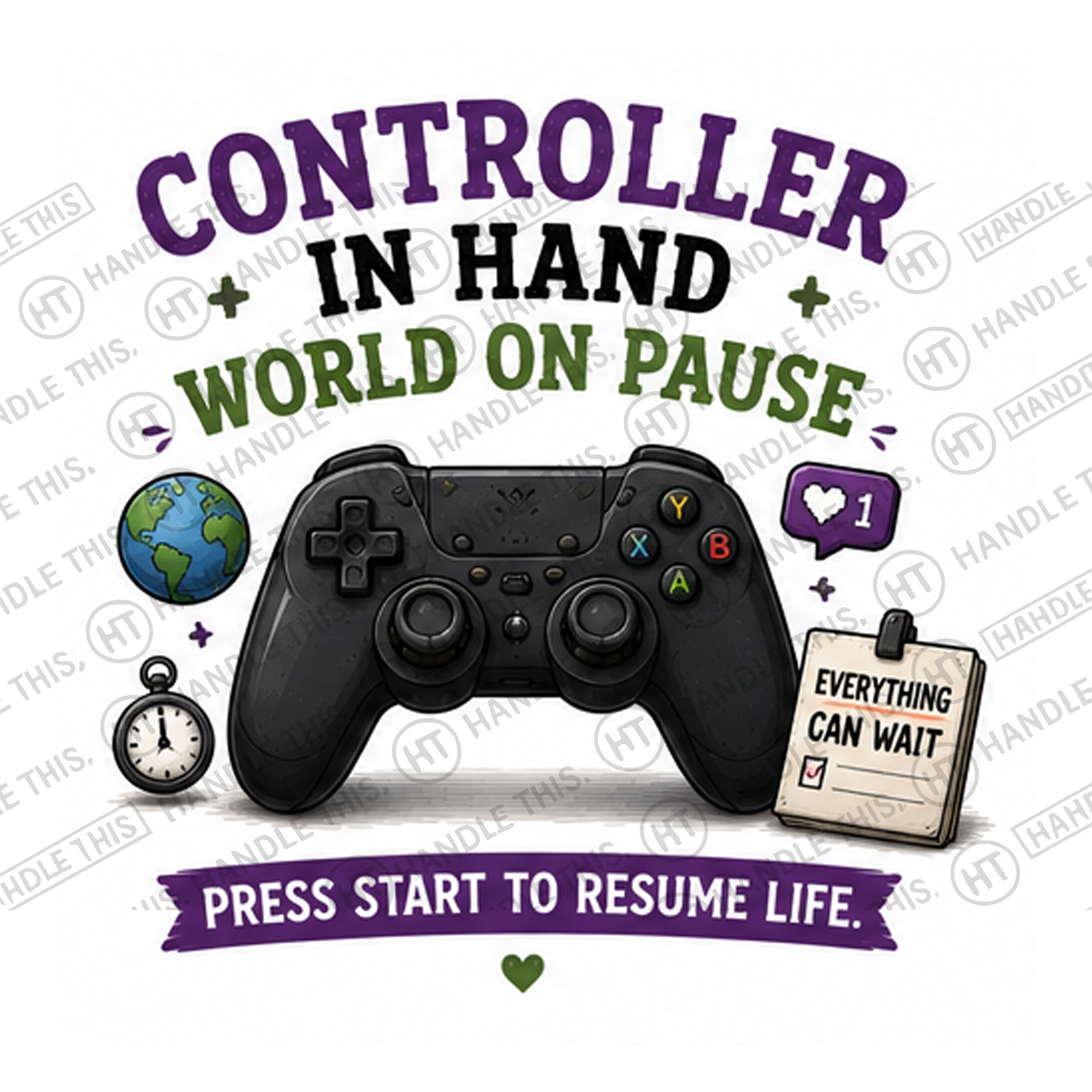HT6278 Controller In Hand World On Pause watermarked artwork