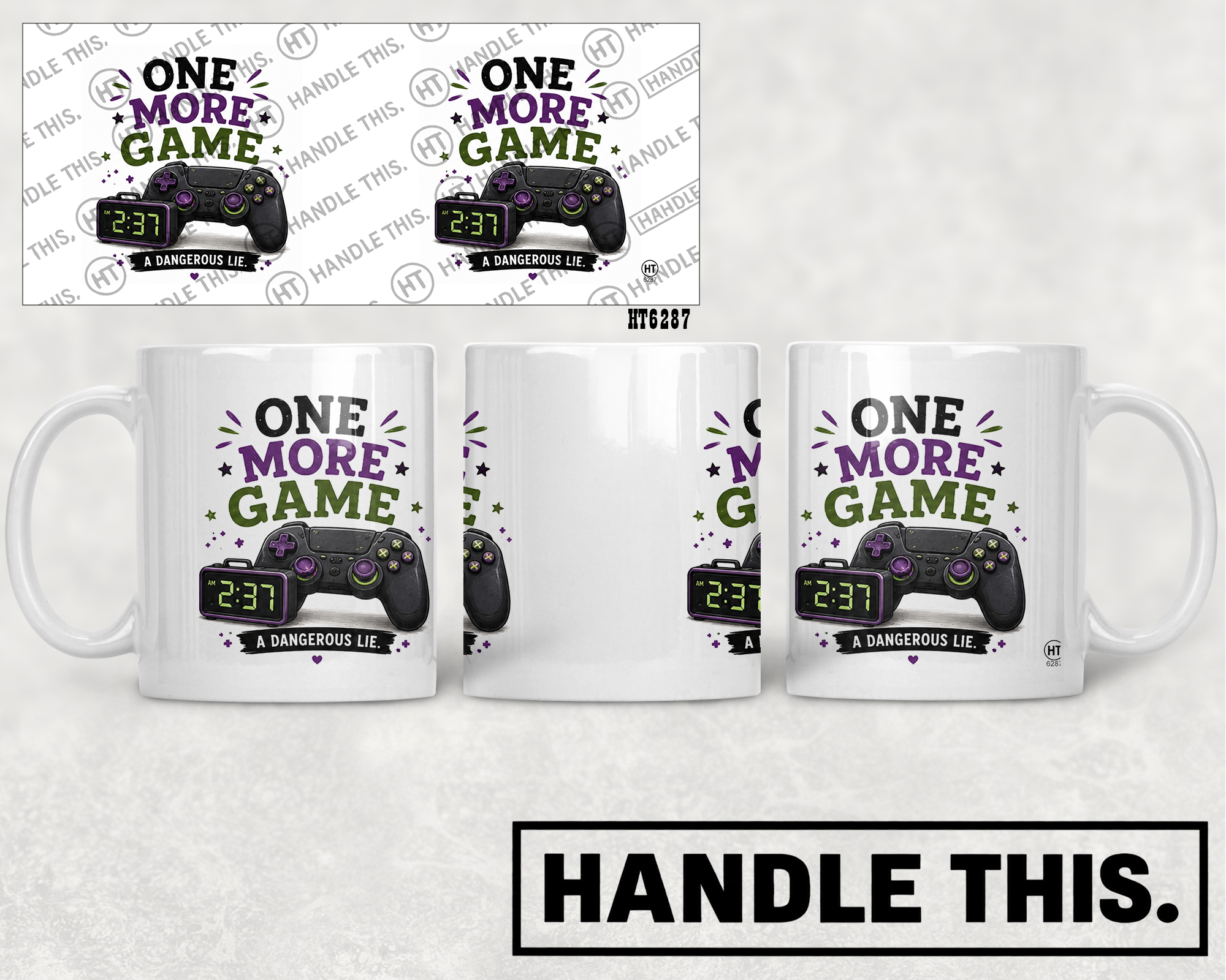 HT6287 One More Game mug mockup