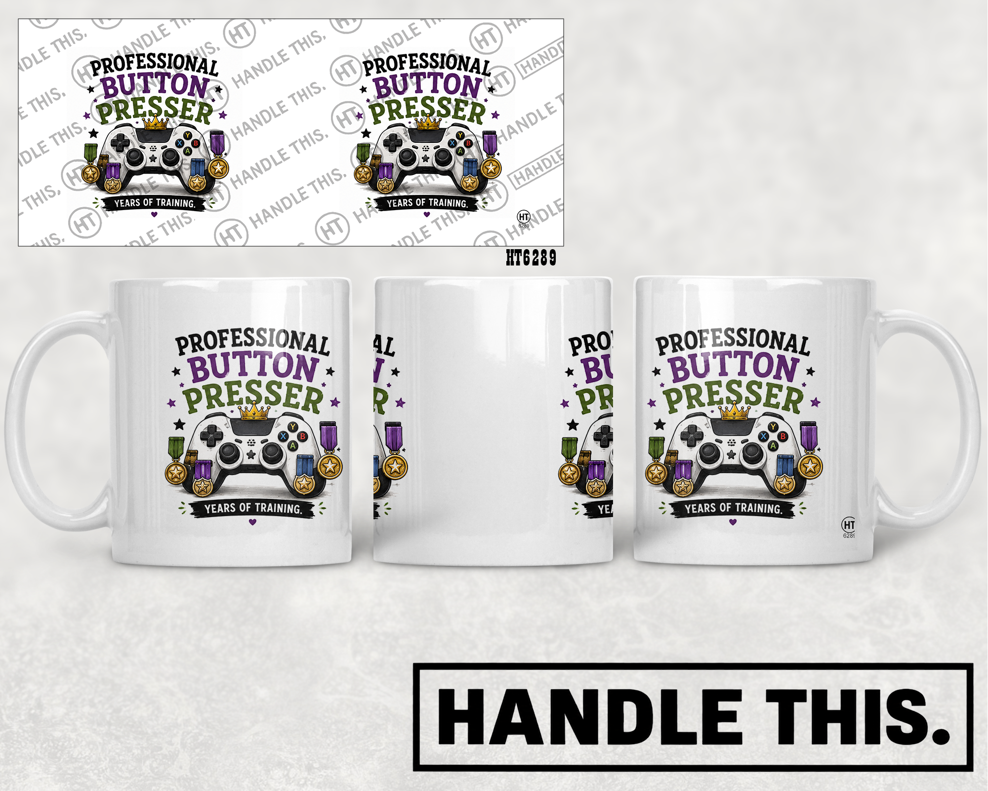 HT6289 Professional Button Presser mug mockup