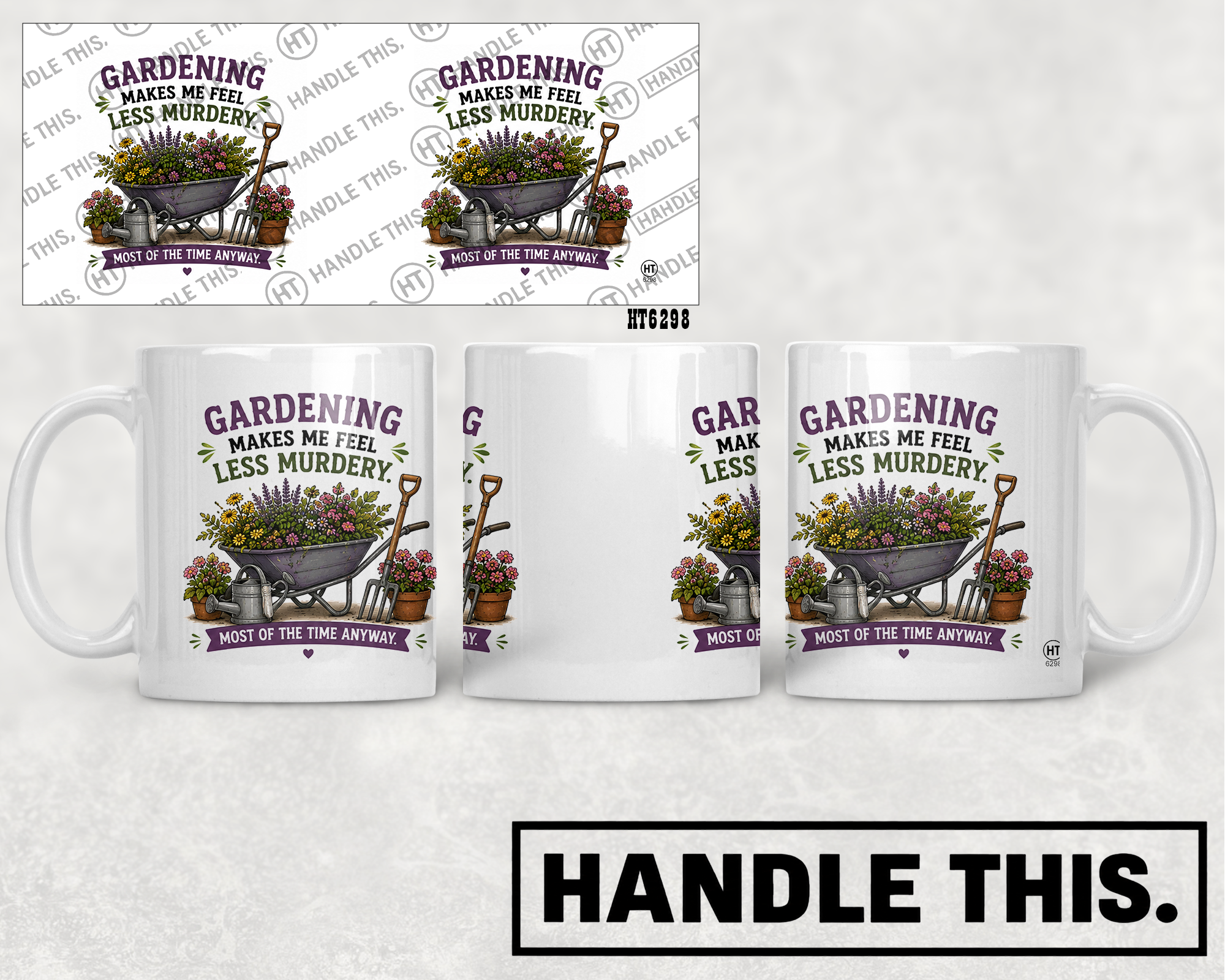 HT6298 Gardening Makes Me Feel Less Murdery mug mockup